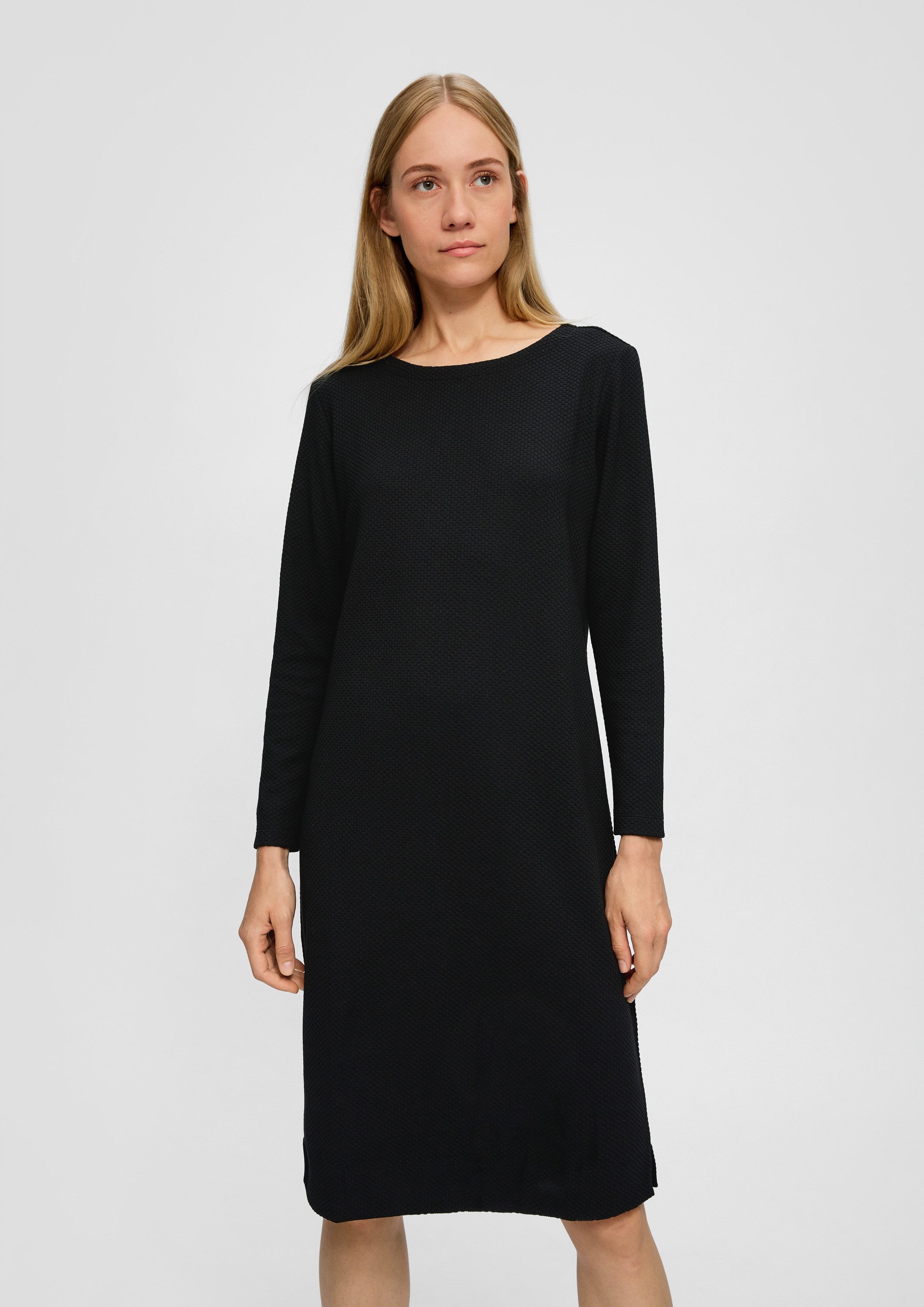 s.Oliver Midikleid Kleid Midikleid im Strukturmuster günstig online kaufen