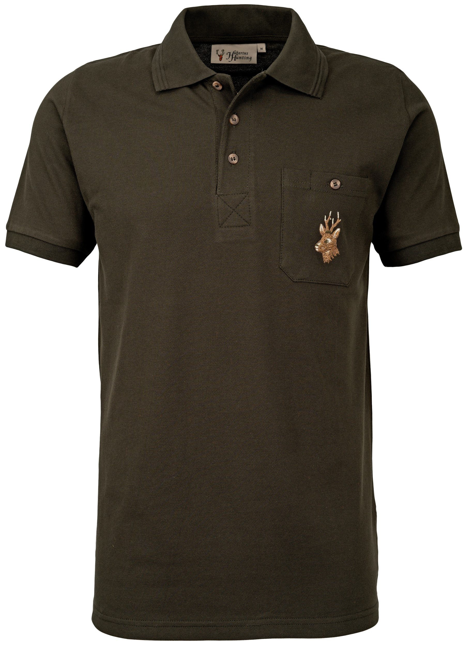 Hubertus® Hunting Poloshirt Polo-Shirt mit Motiv günstig online kaufen