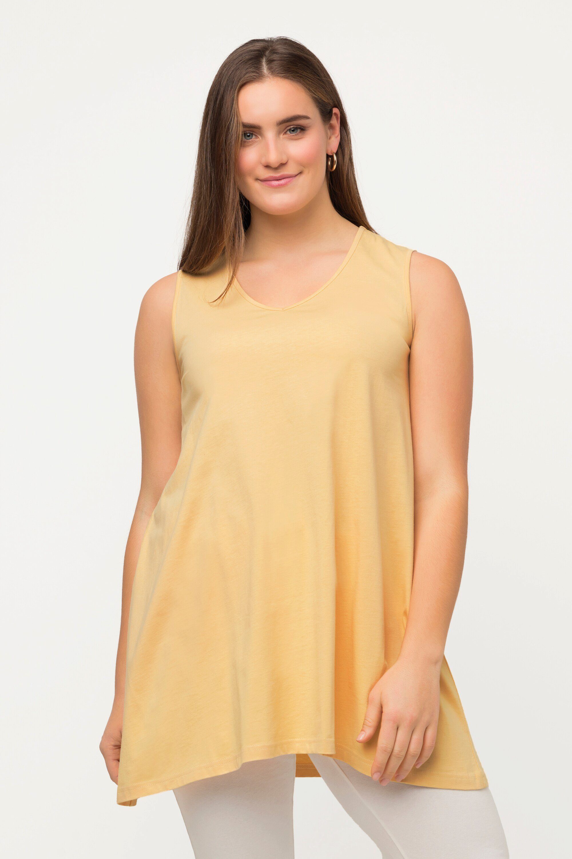 Ulla Popken Longshirt Longtop Naturfärbung A-Linie günstig online kaufen