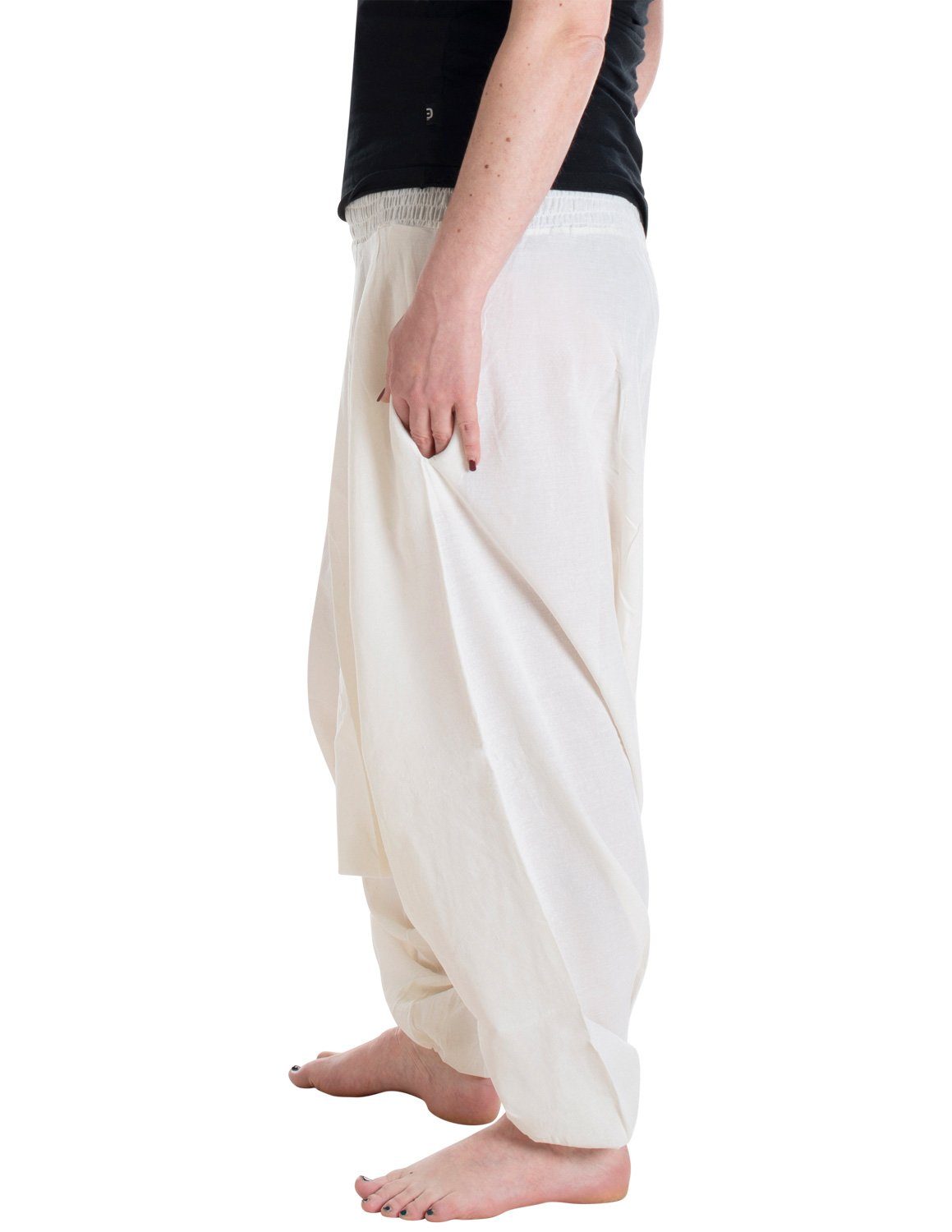Vishes Haremshose Unisex Haremshose Einfarbig Einheitsgröße 34-46 Orientalisch, Yoga, Festival, Hippie Style