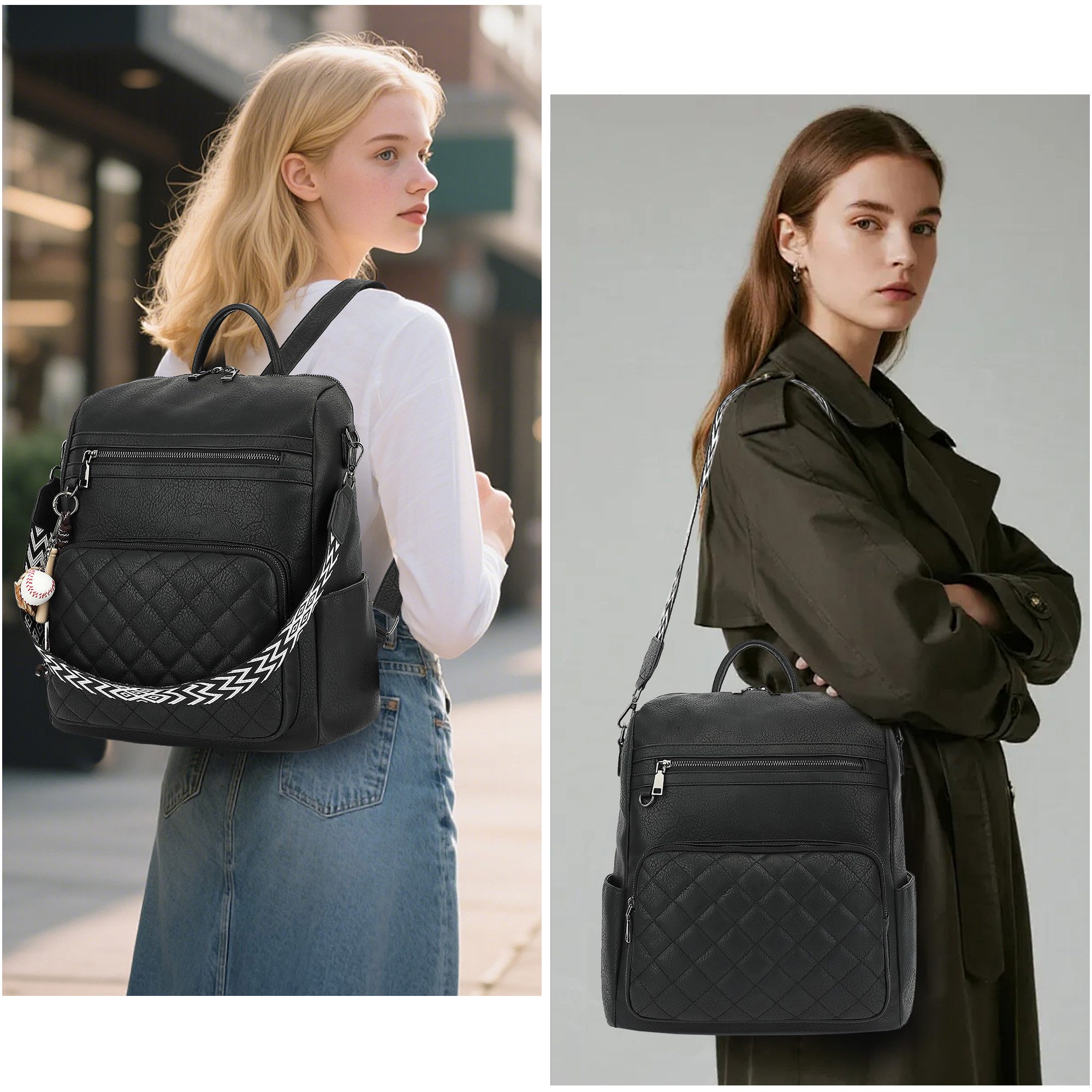 TAN.TOMI Cityrucksack Damen Rucksack Wasserdicht Anti-Diebstahl PU Mode Rei günstig online kaufen