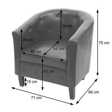 MCW Sessel T810, Bequemer Sitzkomfort, Aufwendige Knöpfung im Chesterfield-Look