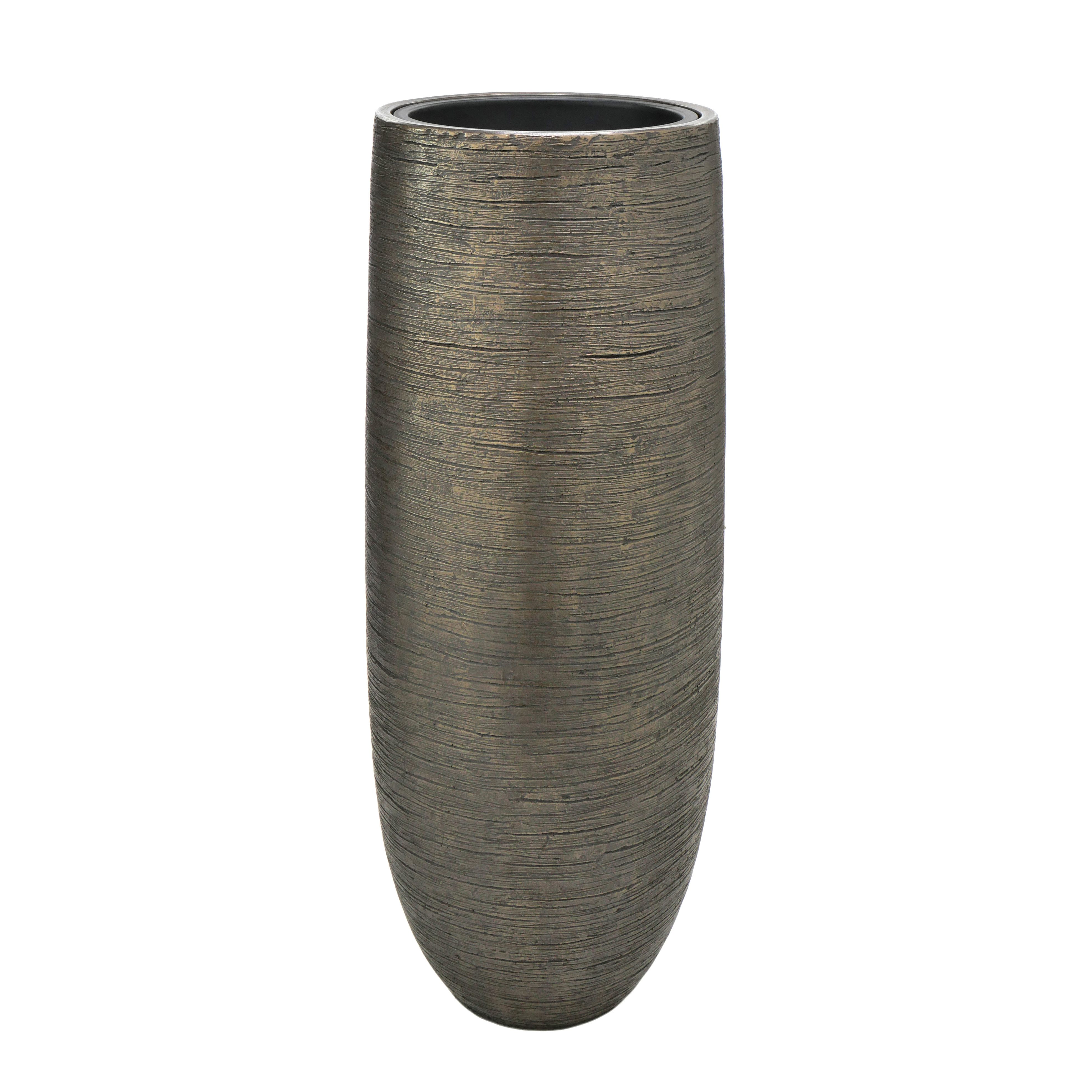 Flingora Bodenvase Lacey, mit Einsatz - Fiberglas - Indoor - Bronzebraun - Höhe 98 cm. € 239,95, (€ 239,95 pro 1 Stk).