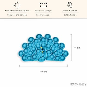 Monkimau Spiel, Pop it Spiel Pfau Fidget Toy Spielzeug