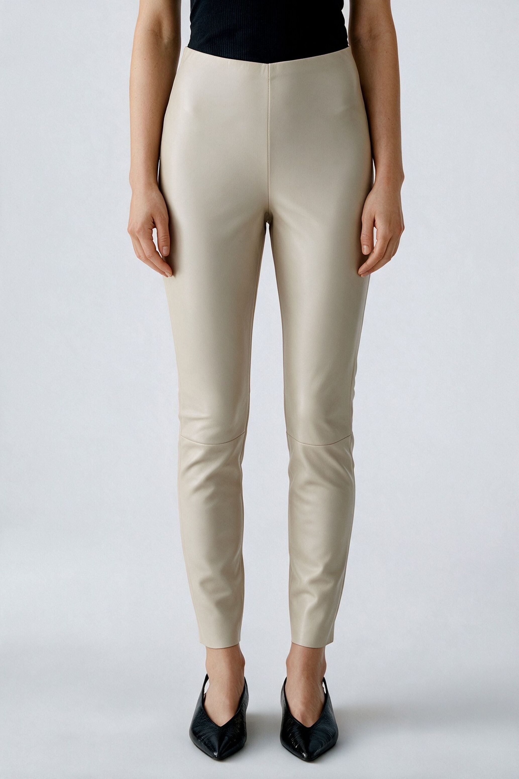 Oui Lederhose CHASEY Slim Fit