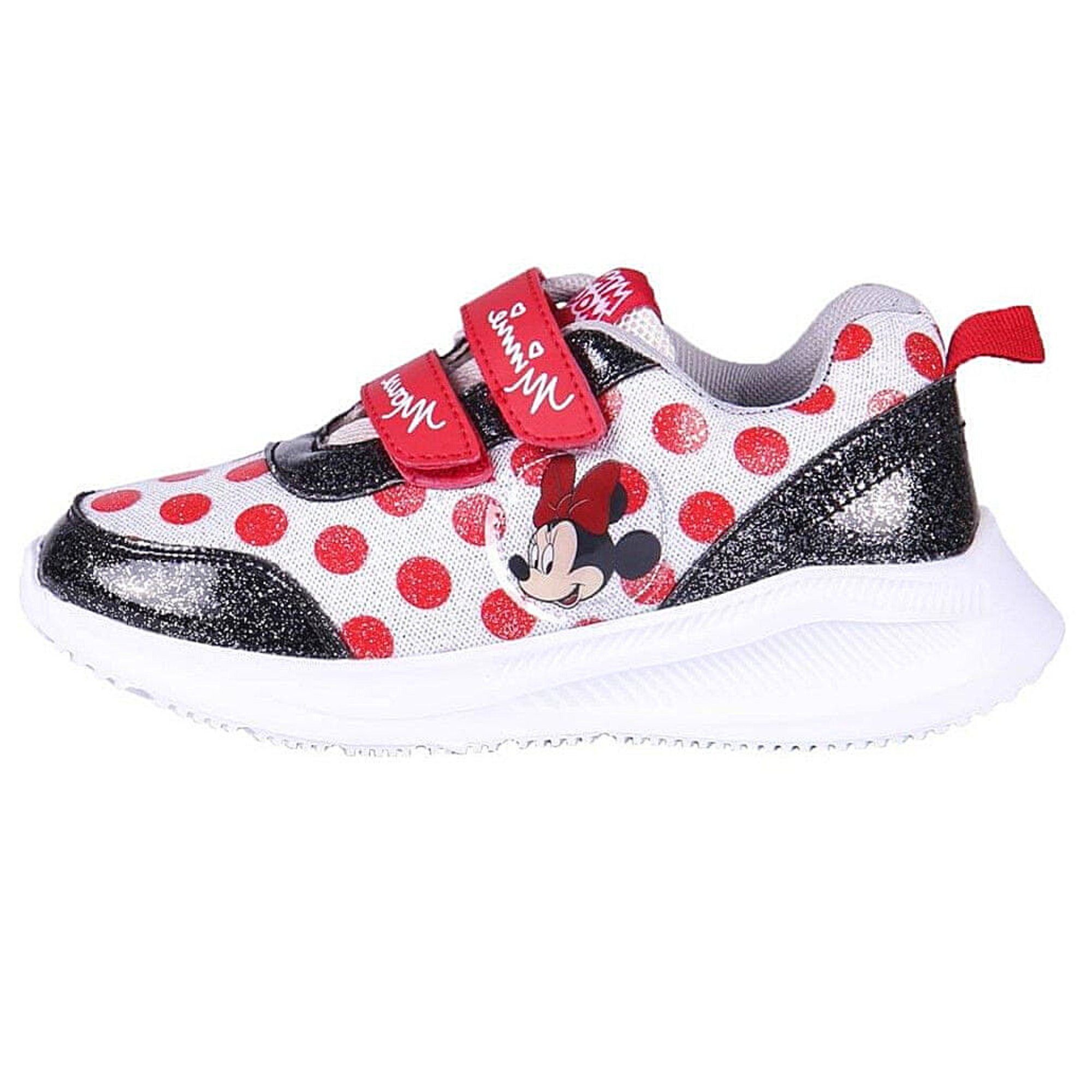 mit Maus Disney Klettverschluss Mouse cm Mädchen 23 Minnie Gr. Minnie - Sneaker glitzernde Schuhe 28
