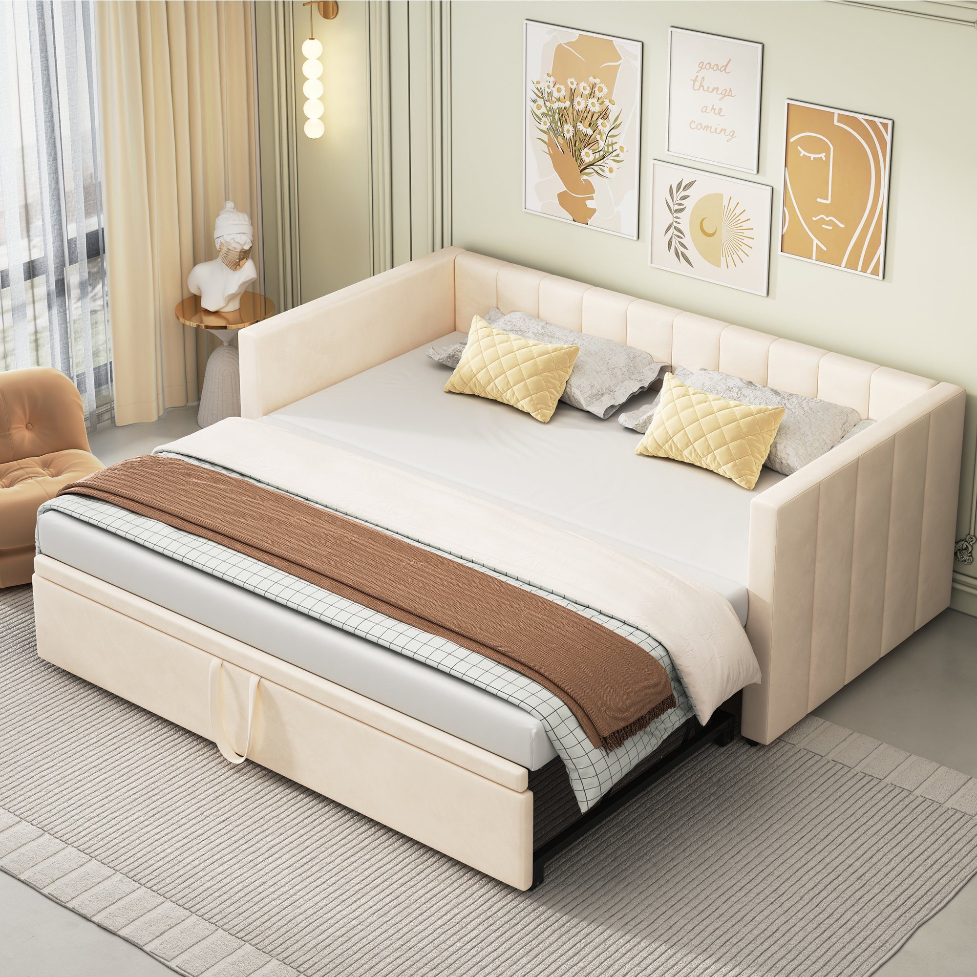 HAUSS SPOLE Schlafsofa 90/180x200 cm Ausziehbares günstig online kaufen