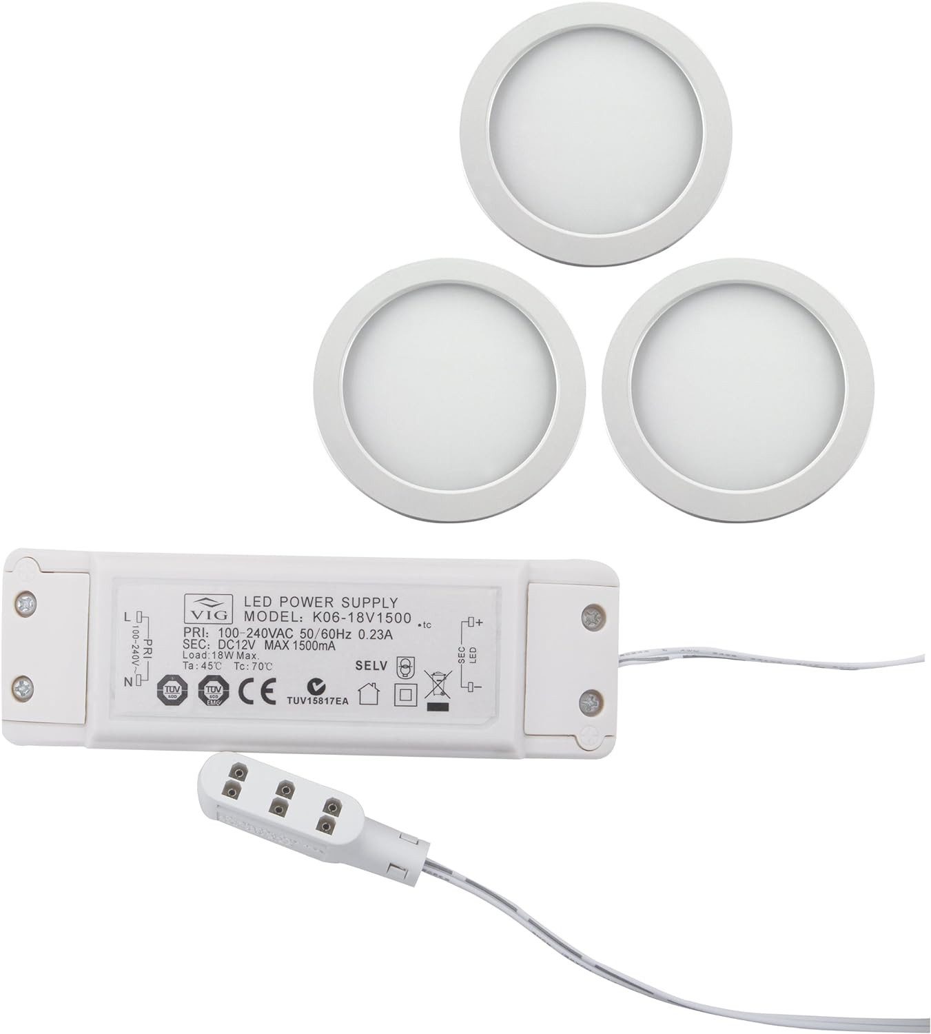 Ritos LED-Leuchtmittel RITOS LED Downlight-Set, 3 x 5 W, Weiß günstig online kaufen