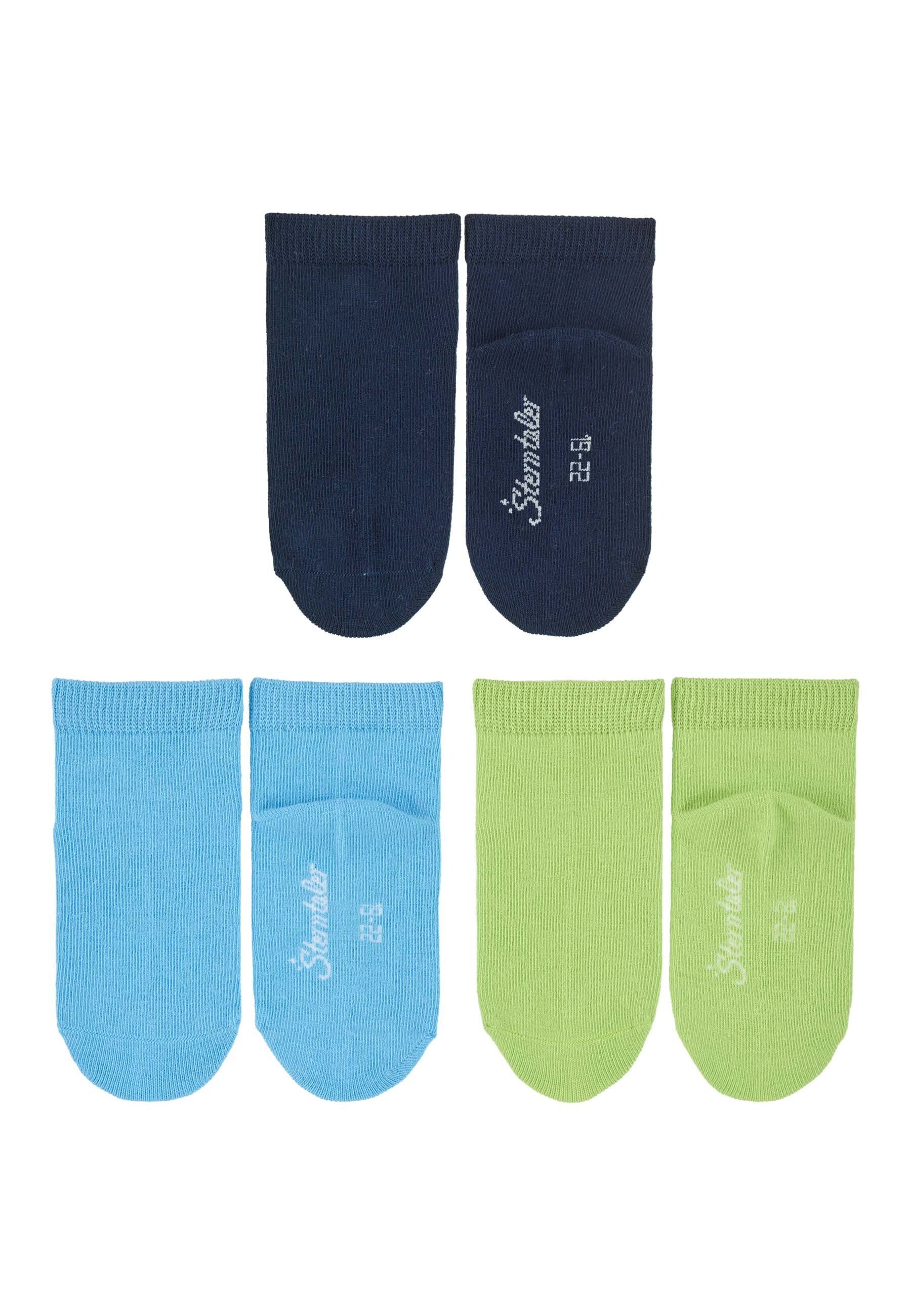 Sterntaler® Sneakersocken Sneaker-Söckchen uni, 3er-Pack (3-Paar) Sneaker Söckchen im 3er-Pack Unifarben - Sneaker Socken für Kinder aus Baumwollmix - Baby Sommersocken mit hohem Tragekomfort - Erstlingssöckchen formbeständig für Babys