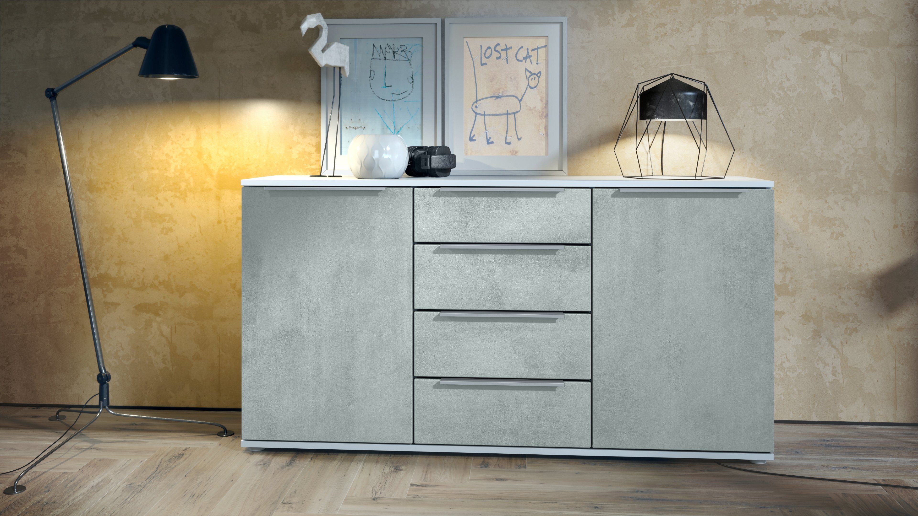 Vladon Sideboard Linio (Anrichte, mit 2 günstig online kaufen