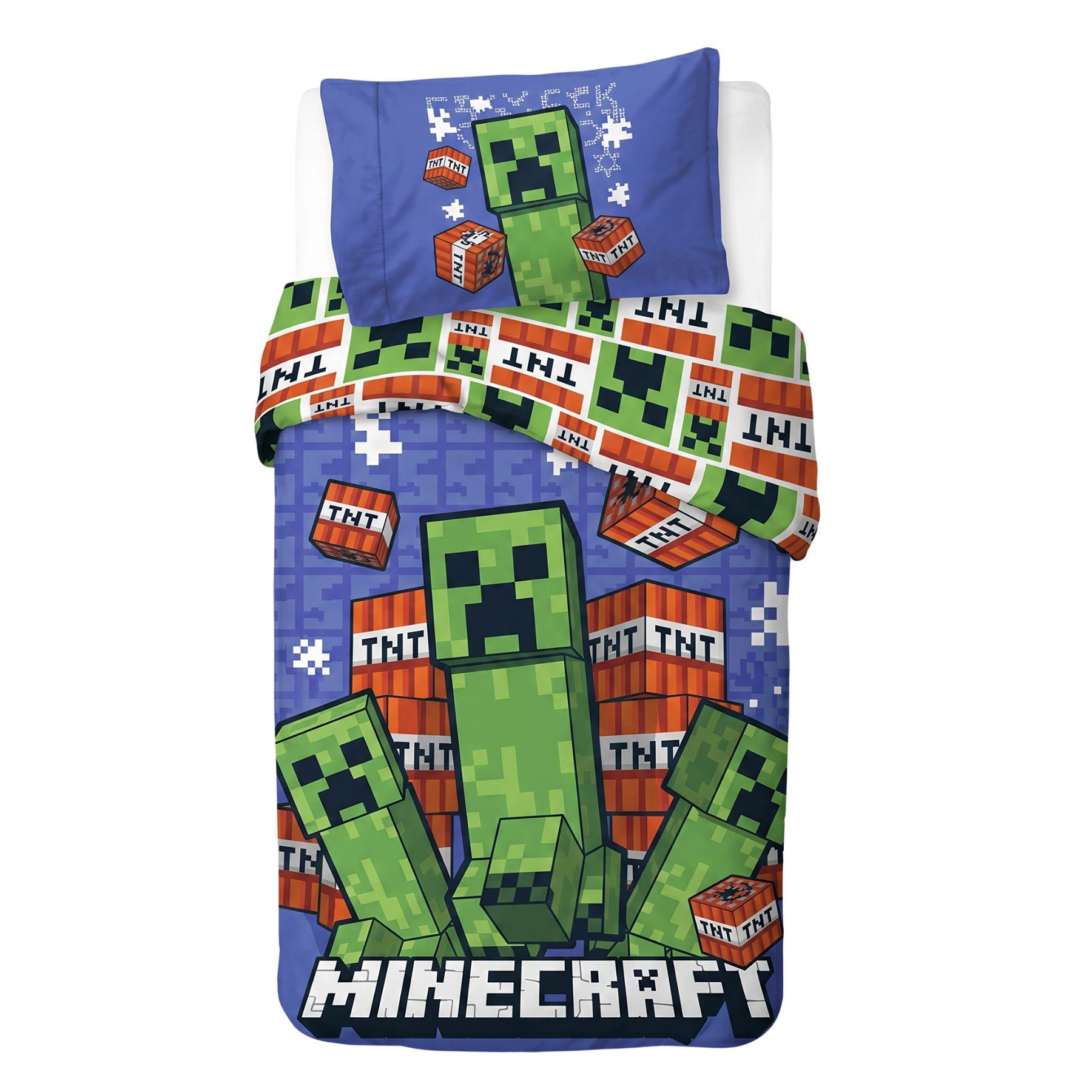 Minecraft Bettwäsche Baumwolle Bettbezug Kissenbezug 140 x 200 cm 60 x 63 cm, Baumwolle