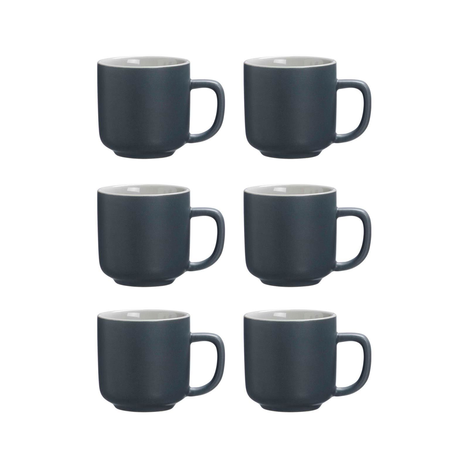 Ritzenhoff Jasper Keramik Espressotasse grau & ml 6er 100 Set, Espressotassen Breker