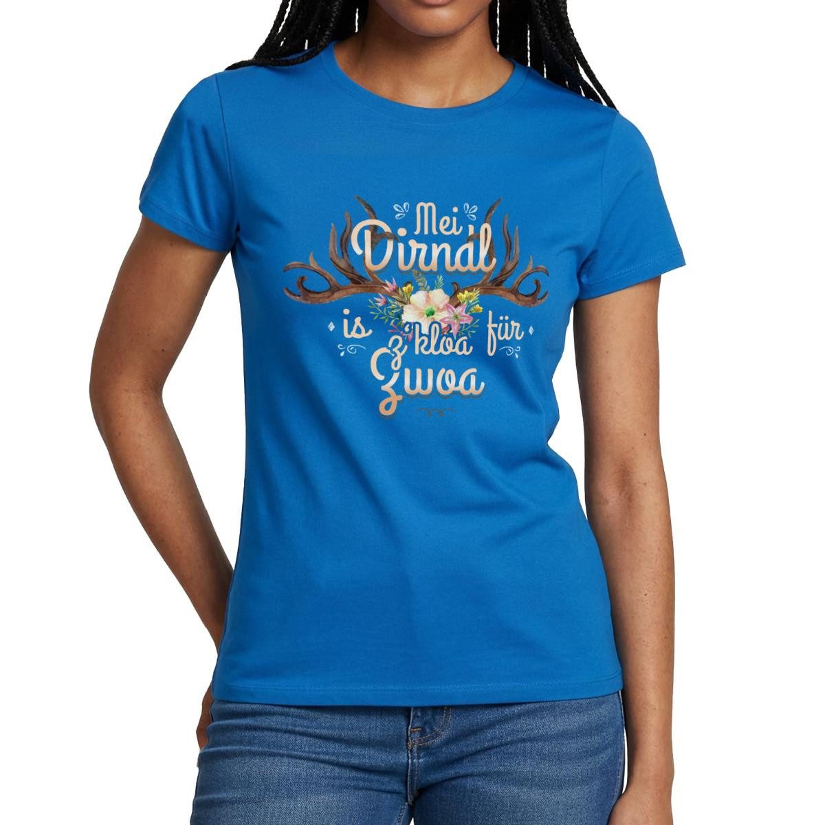 T-Shirt Mei Dirndl Is Z Kloa Für Zwoa Wiesn Spruch Frauen T-Shirt