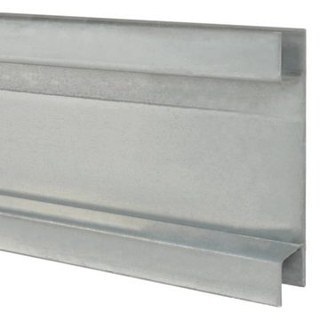 vidaXL Zaunpfosten Pfosten für Gabionenzaun Silbern 280 cm Verzinkter Stahl