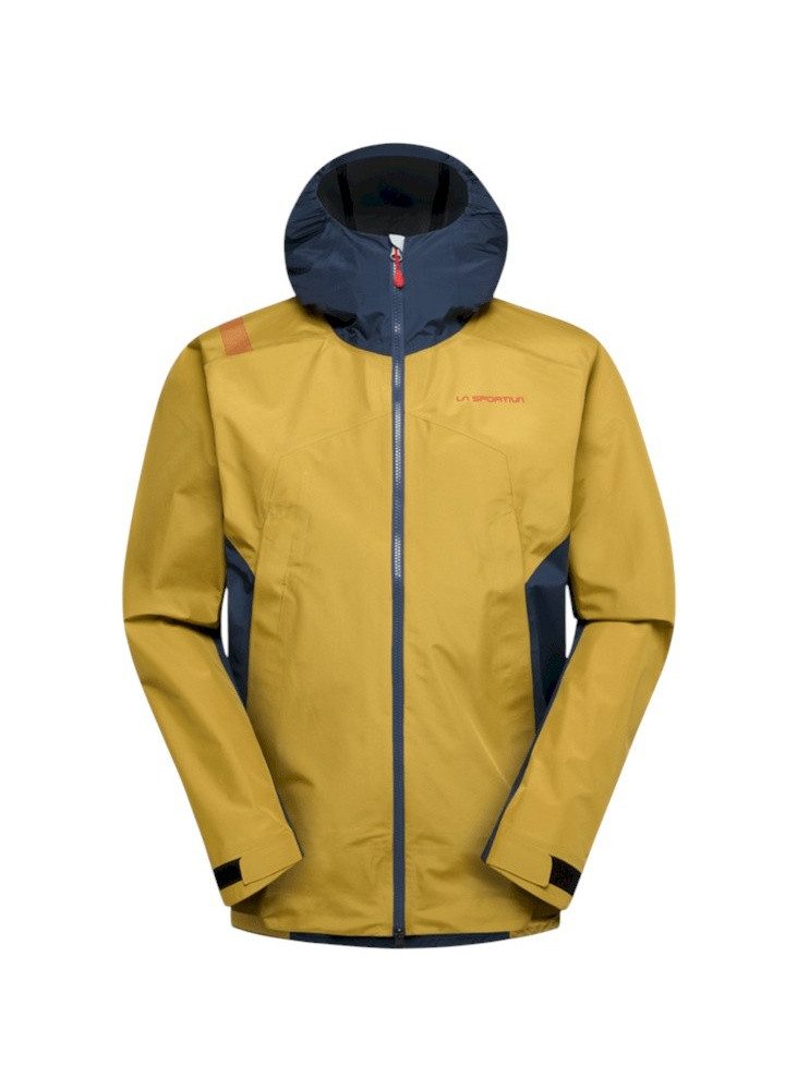 Softshelljacke Discover Shell (winddicht, wasserdicht) savanagelb/skyblau Herren