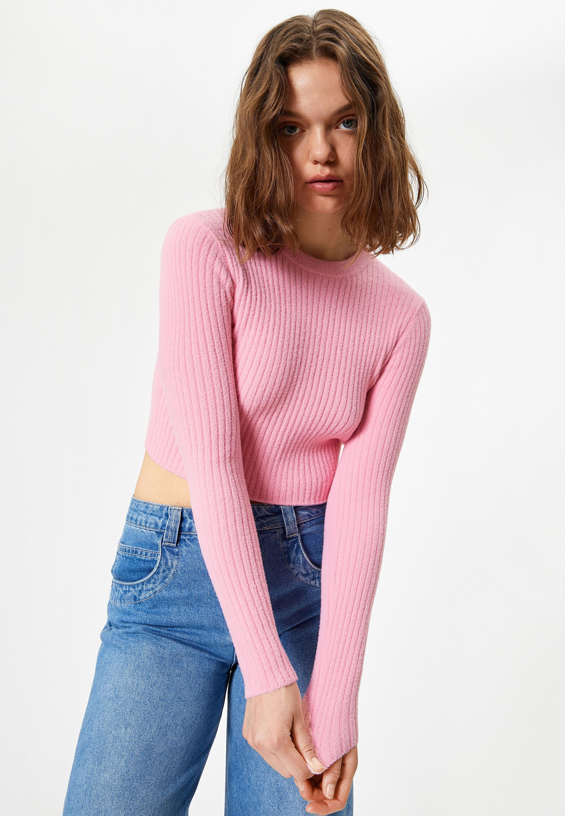 Koton Rundhalspullover Rundhalsausschnitt Slim günstig online kaufen