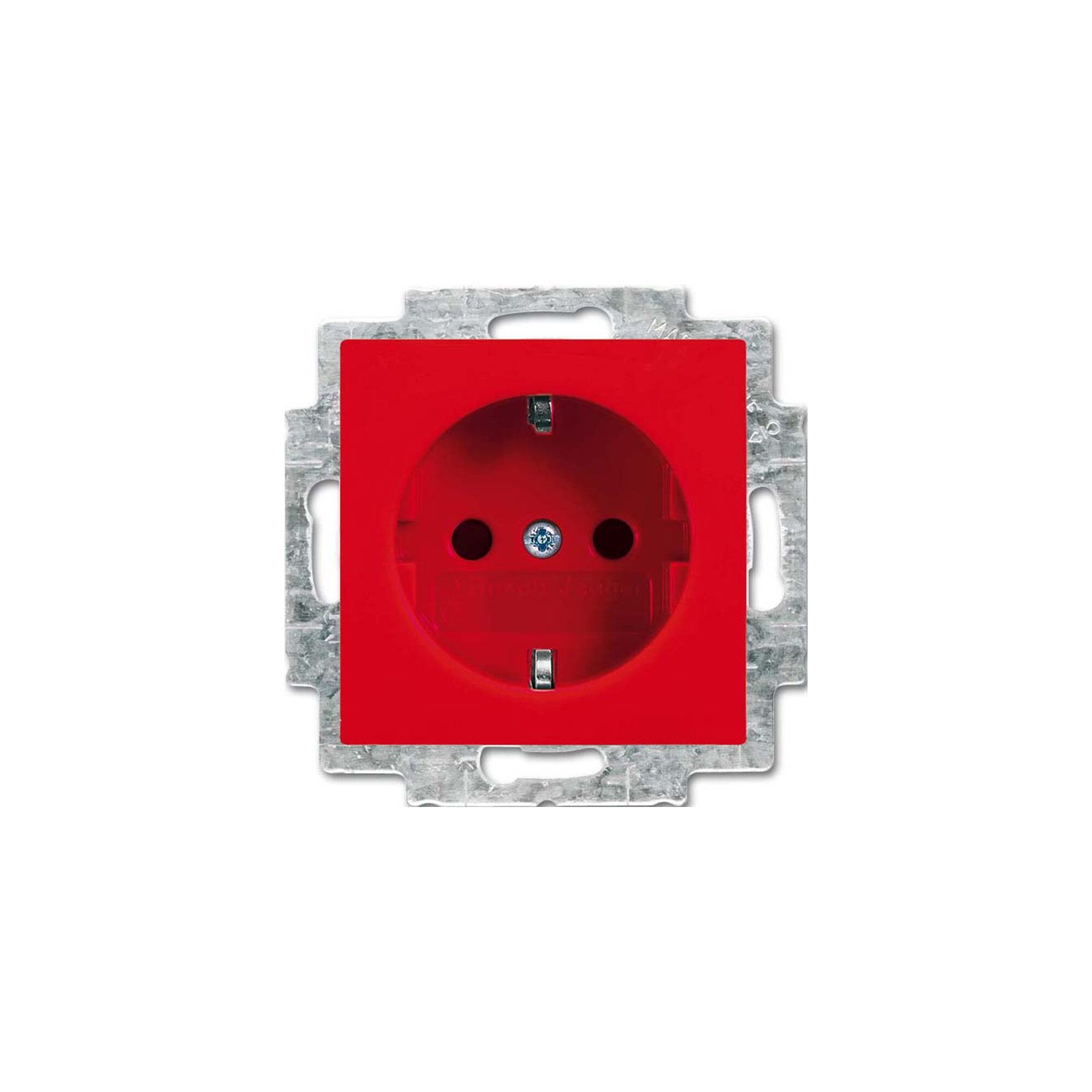 Busch-Jaeger Schuko-Stecker Busch-Jaeger SCHUKO Steckdosen-Einsatz rot 20 EUC-917