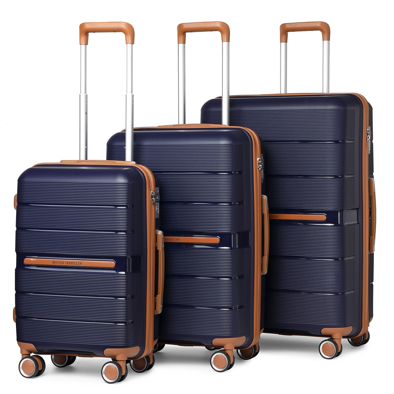 British Traveller Trolleyset, 3-teilig Hartschalenkoffer 100% günstig online kaufen