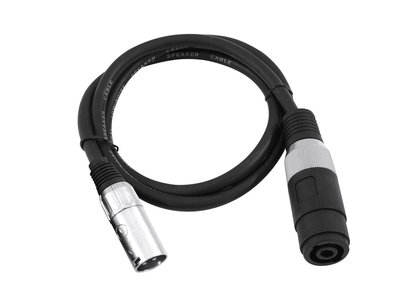 Omnitronic OMNITRONIC Lautsprecher-Adapterkabel XLR - Schwarz, 1m Audio-Adapter, 100 cm