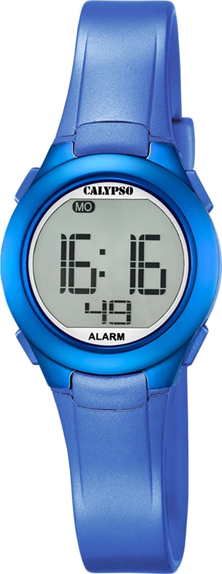 CALYPSO WATCHES Digitaluhr Calypso Damen Uhr K5677/5 Kunststoffband, (Digitaluhr), Damen Armbanduhr rund, PURarmband blau, Sport