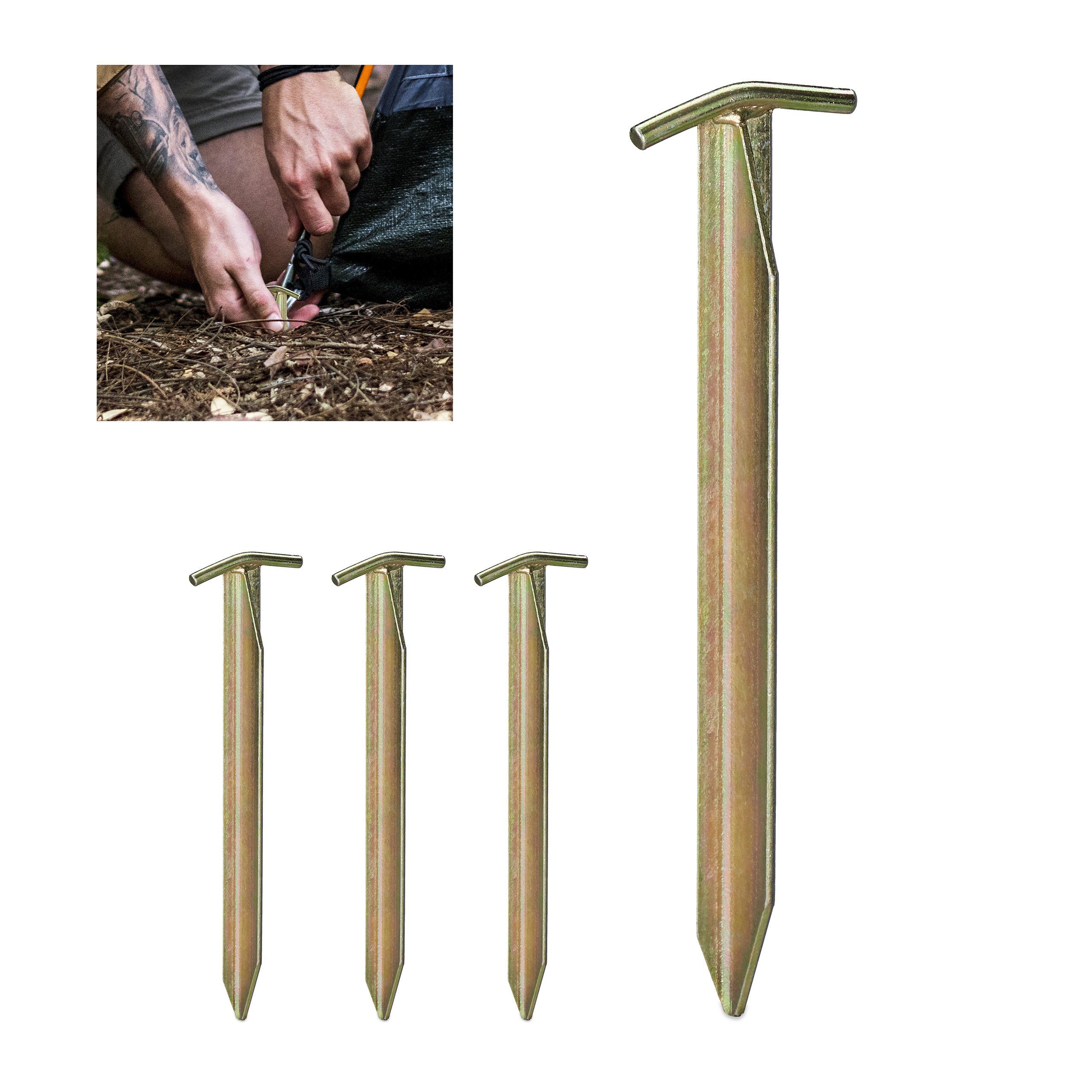 Befestigungsanker Heringe T-Stahl 4er Set