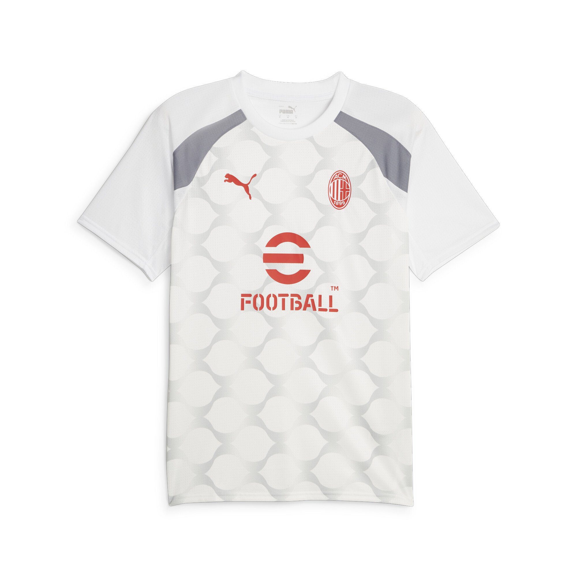 PUMA Trainingsshirt AC Milan Aufwärmtrikot Herren White Gray Tile