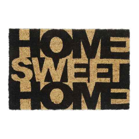 Fußmatte Kokos Fußmatte Home Sweet Home, relaxdays, Höhe: 15 mm