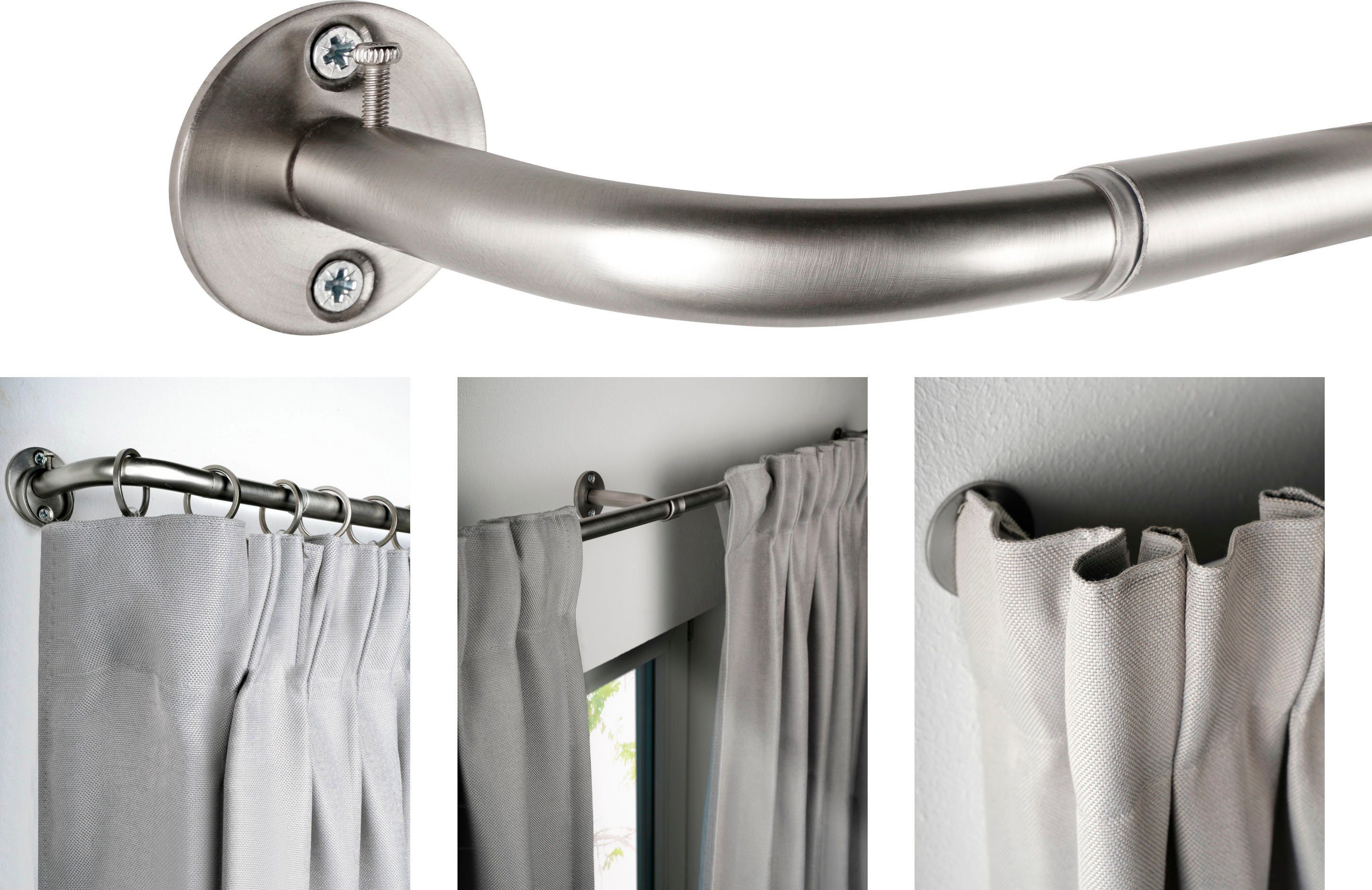 mydeco Gardinenstange Day & Night, 1-läufig, ausziehbar, mit Bohren, verschraubt, Aluminium. € 36,99