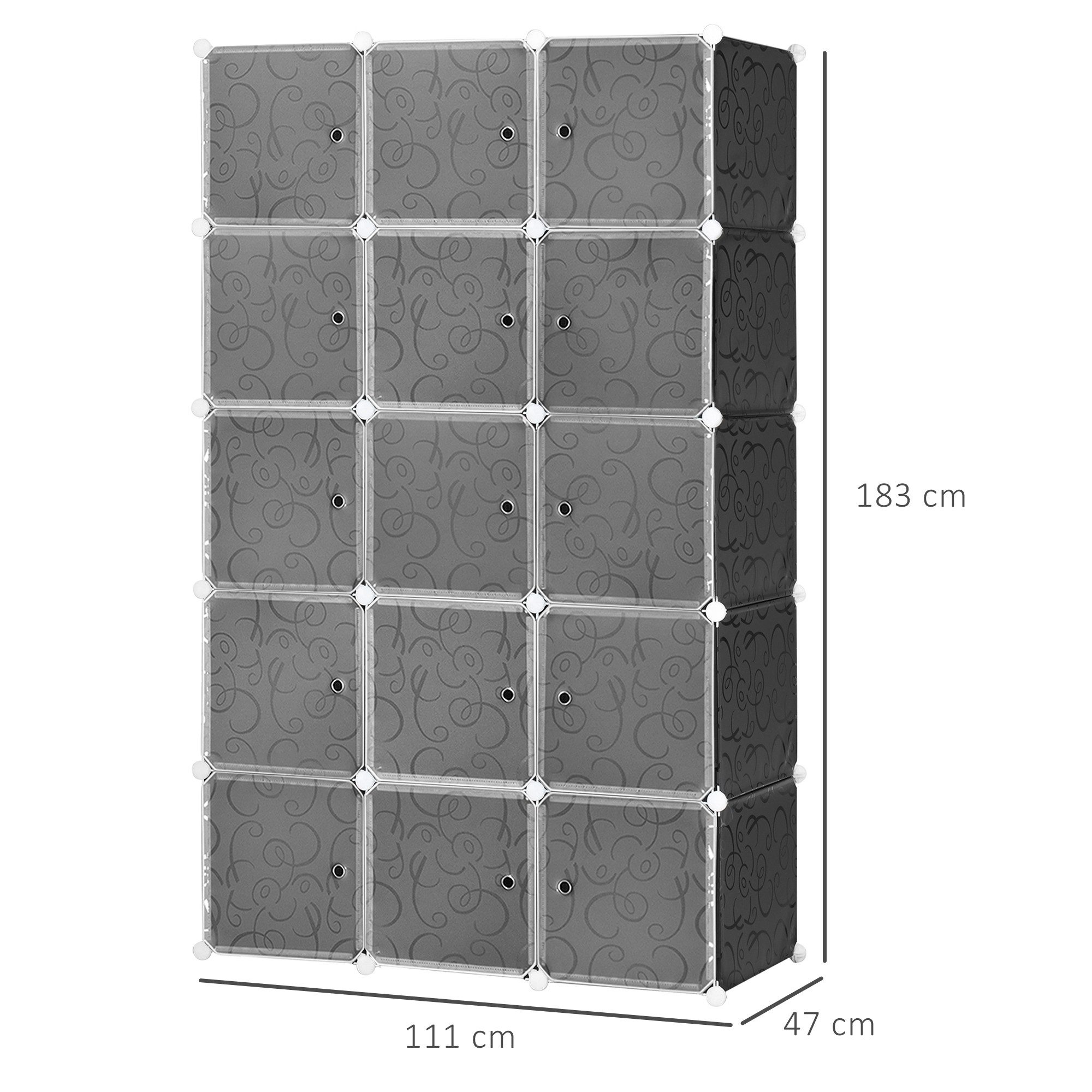 MC Star Kleiderschrank Regalsystem mit 2 große und 9 kleinen Würfeln DIY-Wü günstig online kaufen