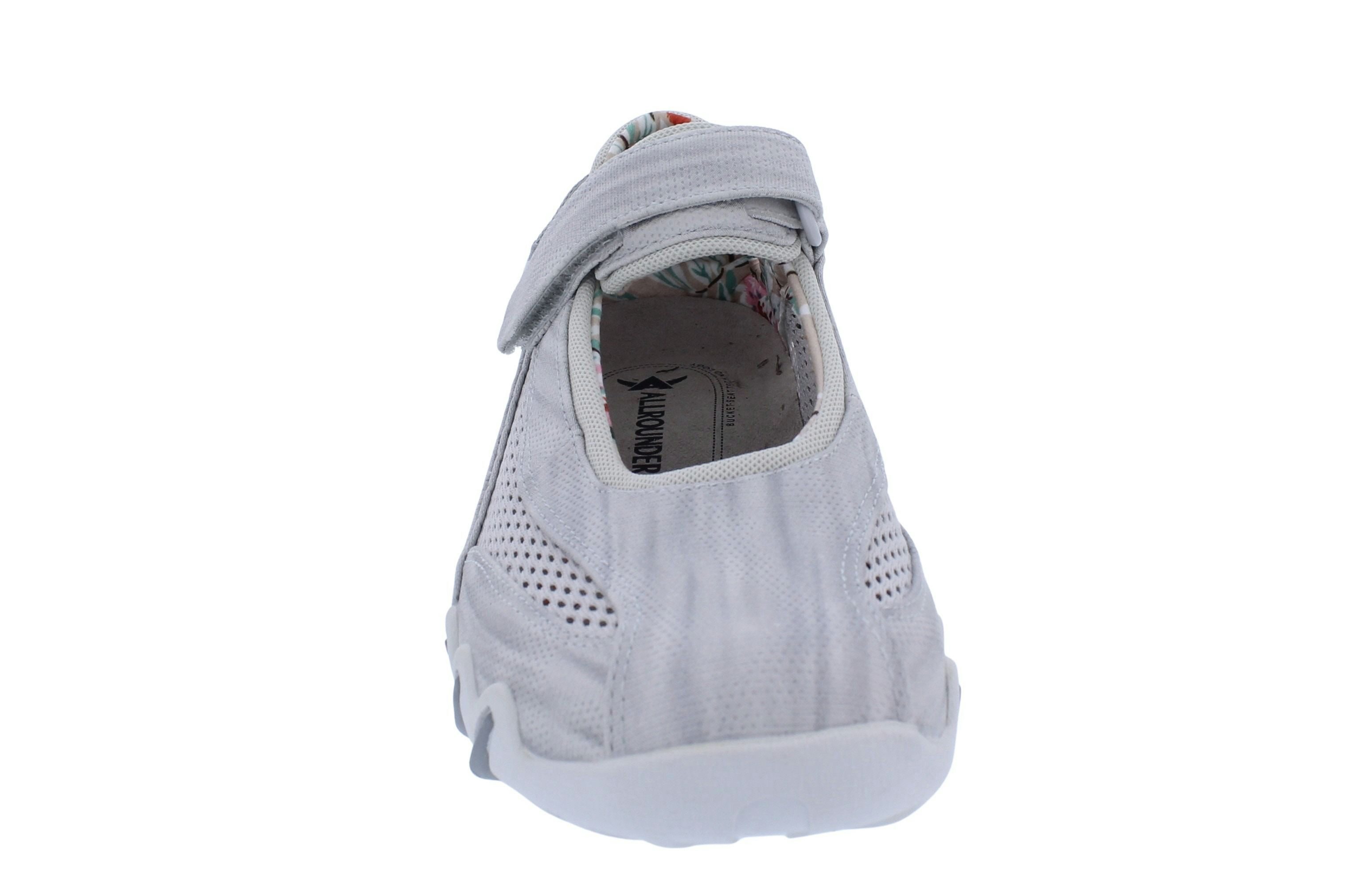 Allrounder by Mephisto Allrounder Sneaker Niro 80/05, Metallic-Textil mit offenem Mesh, Hellg Klettschuh