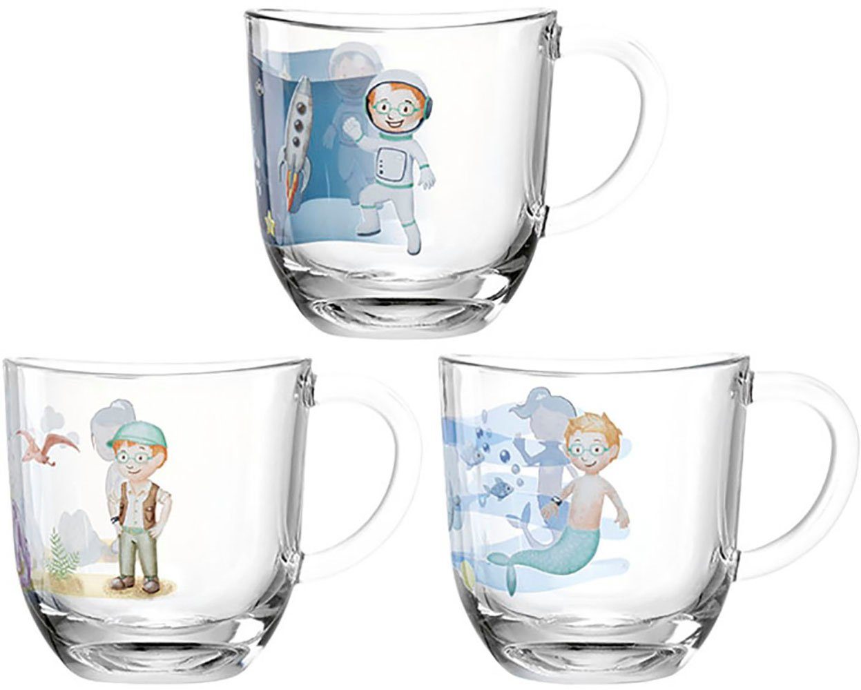 LEONARDO Tasse BAMBINI AVVENTURA, 6-tlg., Glas, 280 ml, 6-teilig