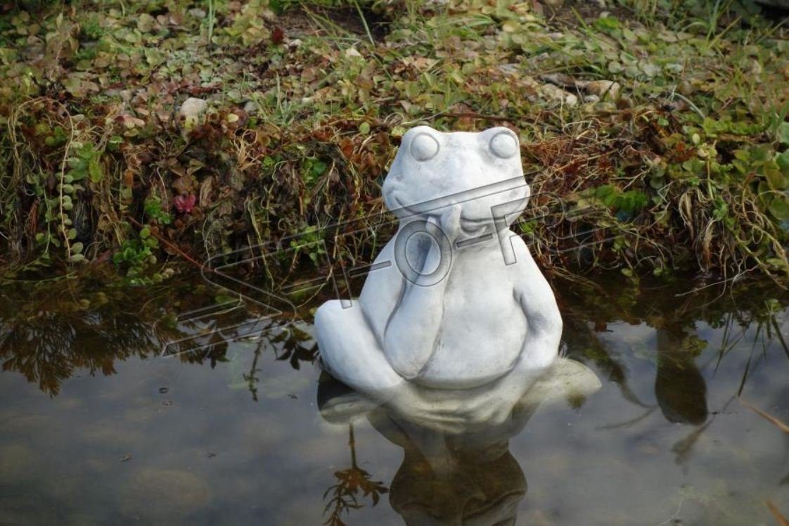 JVmoebel Skulptur Garten Dekoration Frosch Terrasse Stein Figuren Statue Skulptur