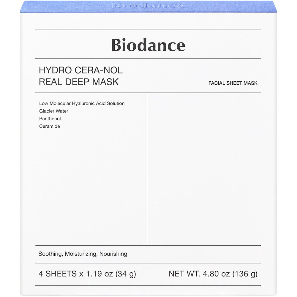 Biodance Tuchmaske HYDRO CERA-NOL REAL DEEP MASK, innovative Hydrogel-Maske aus tiefenwirksamer Feuchtigkeitspflege