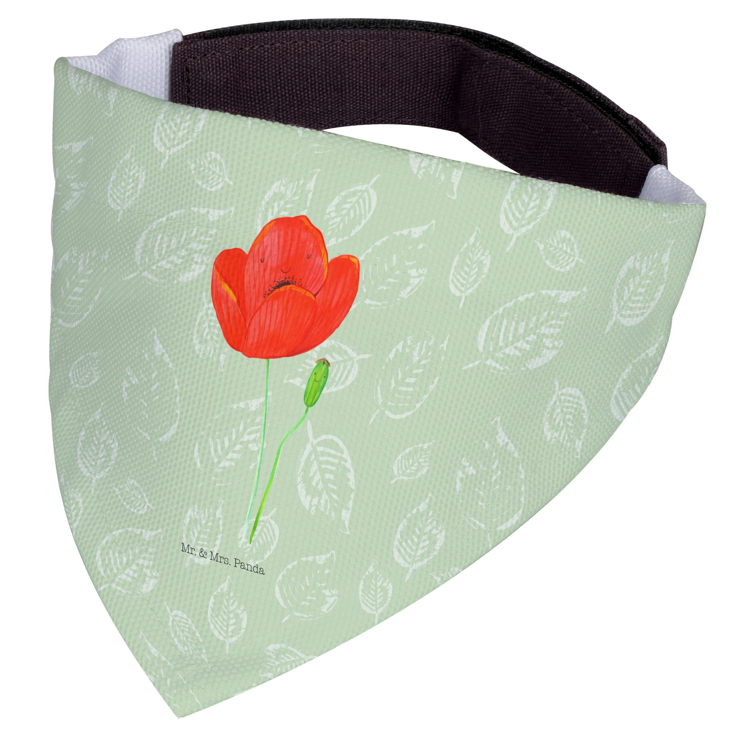 Thumbnail - Mr. & Mrs. Panda Hundefliege Blume Mohnblume - Blattgrün - Geschenk, Sommer Deko, Hundehalstuch, M, Polyester, Modisch u...
