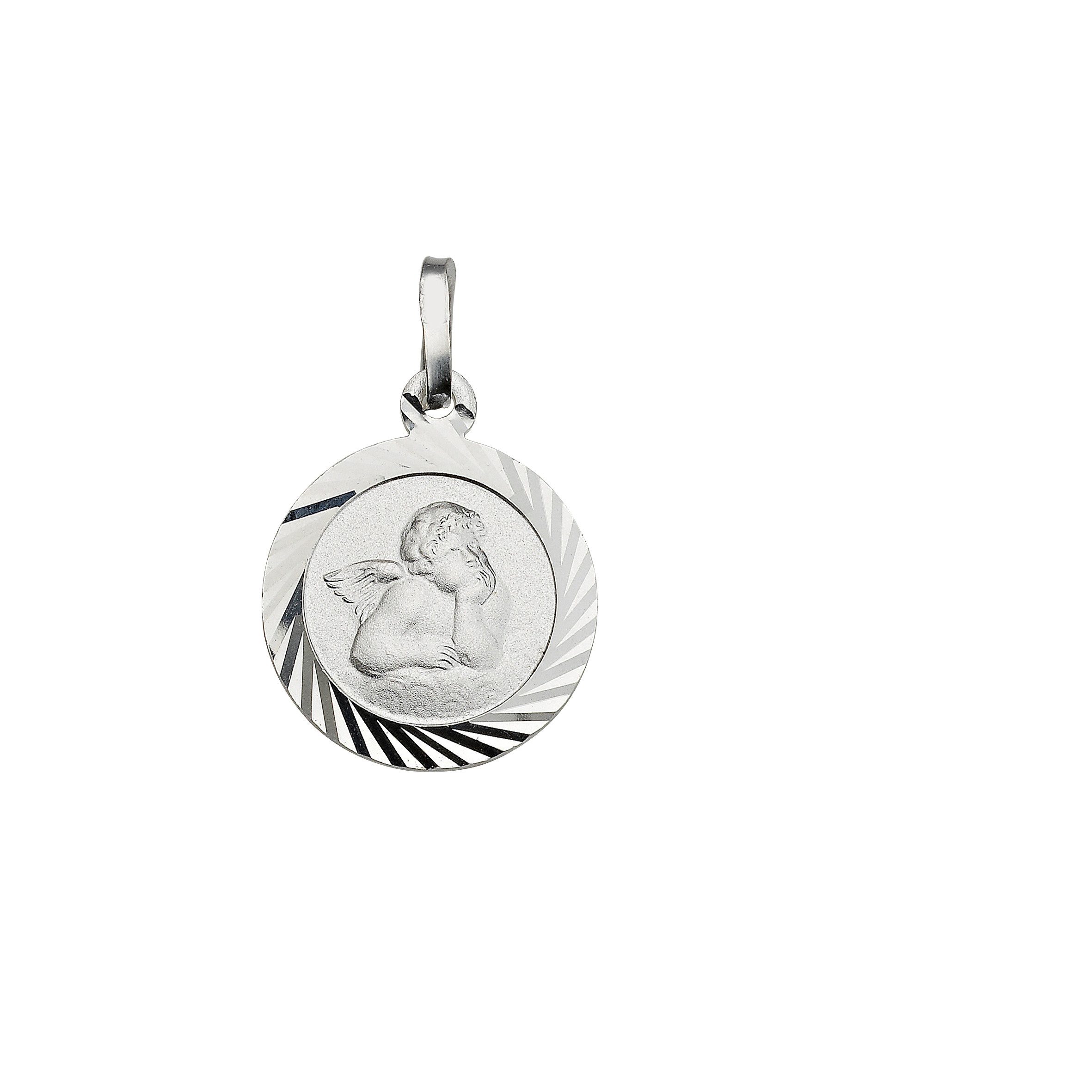 Firetti Kettenanhänger Schmuck Geschenk Silber 925 Halsschmuck Anhänger Kreis mit Engelmotiv