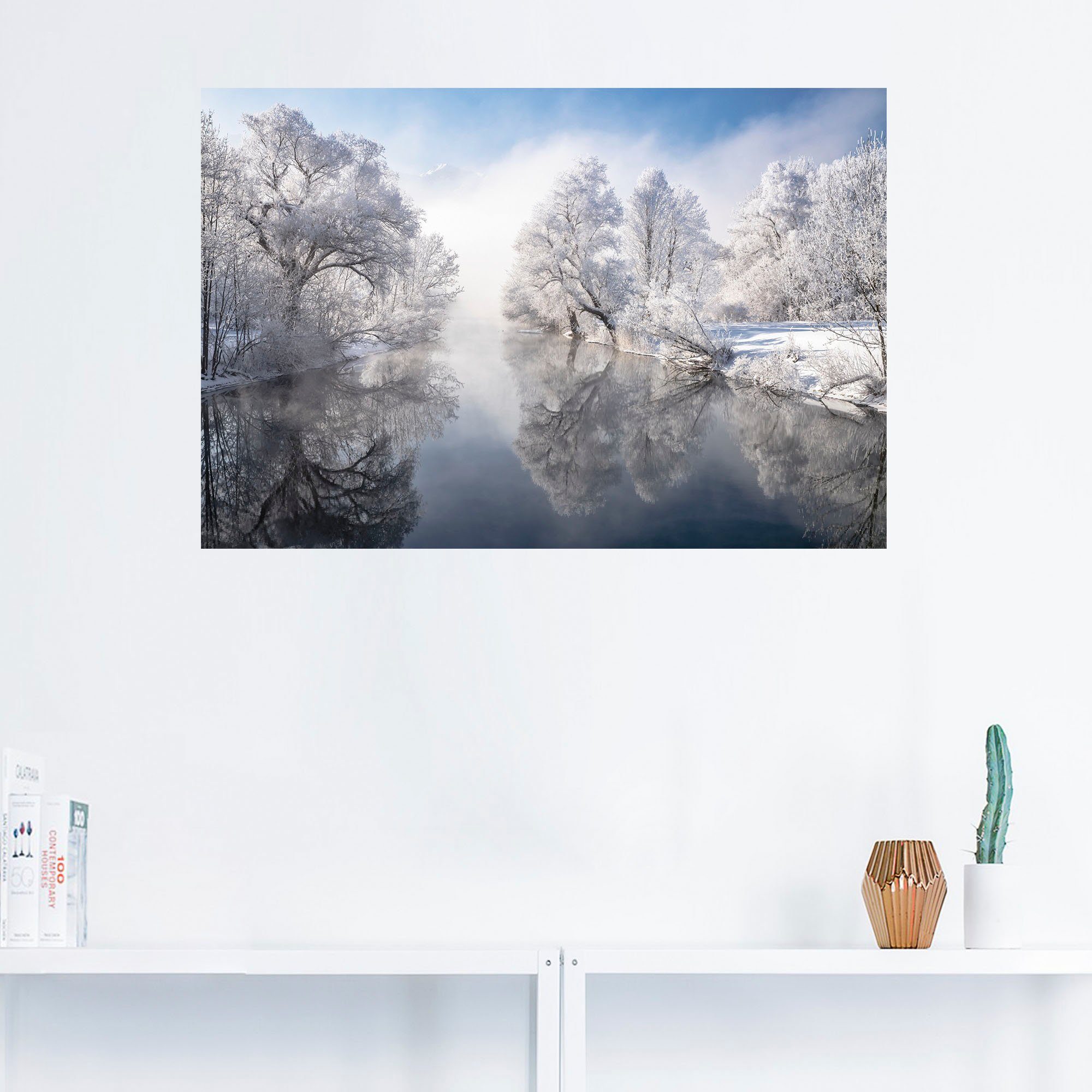 Artland Wandbild »Winter in Oberbayern«, Seebilder (1 Stück), in vielen Größen & Produktarten - Alubild / Outdoorbild für den Außenbereich, Leinwandbild, Poster, Wandaufkleber / Wandtattoo auch für Badezimmer geeignet-HomeTrends