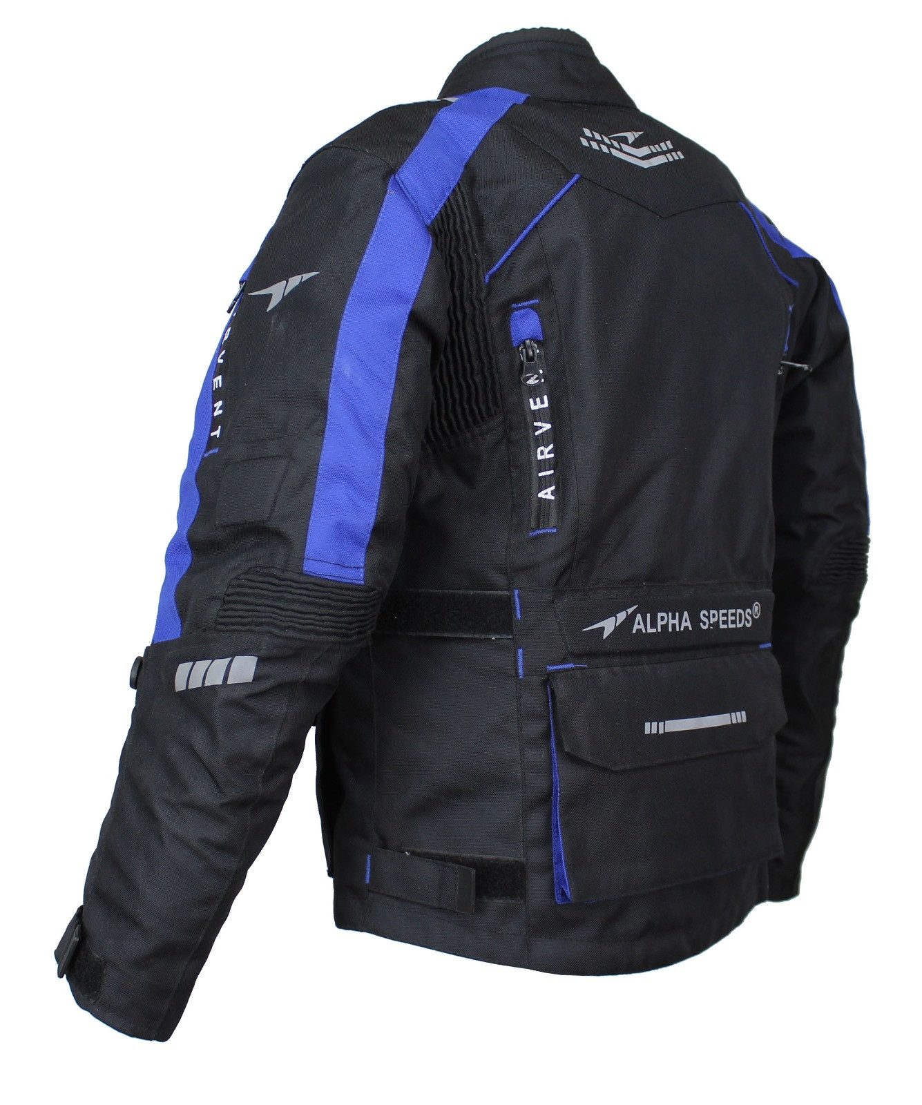 Alpha Speeds Motorradjacke Kinder Motorrad Textil Jacke Biker wasserdicht Jacke mit Protektoren Sport, Innenjacke ist trennbar: All Season, Blau – Bild 2 von 5