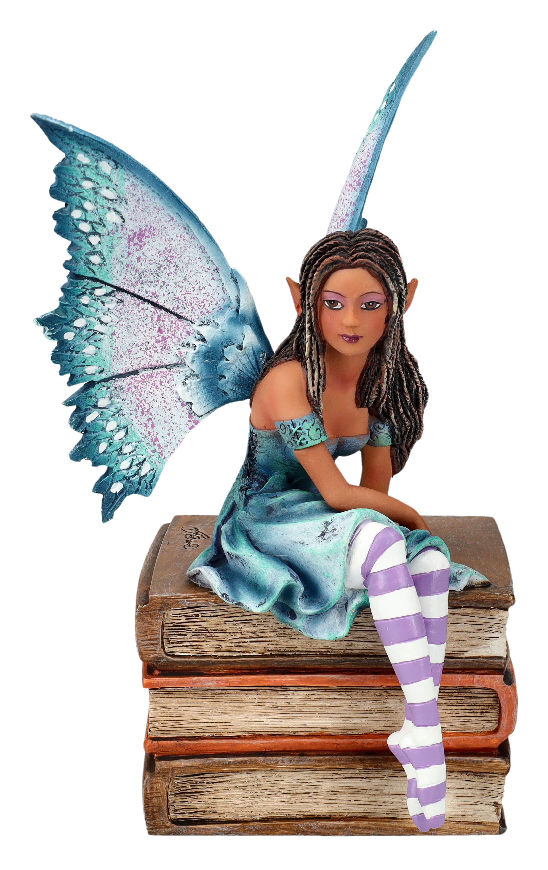 Figuren Shop GmbH Fantasy-Figur Elfen Figur auf Büchern - Book Fairy by Amy Brown - Fantasy Dekofigur