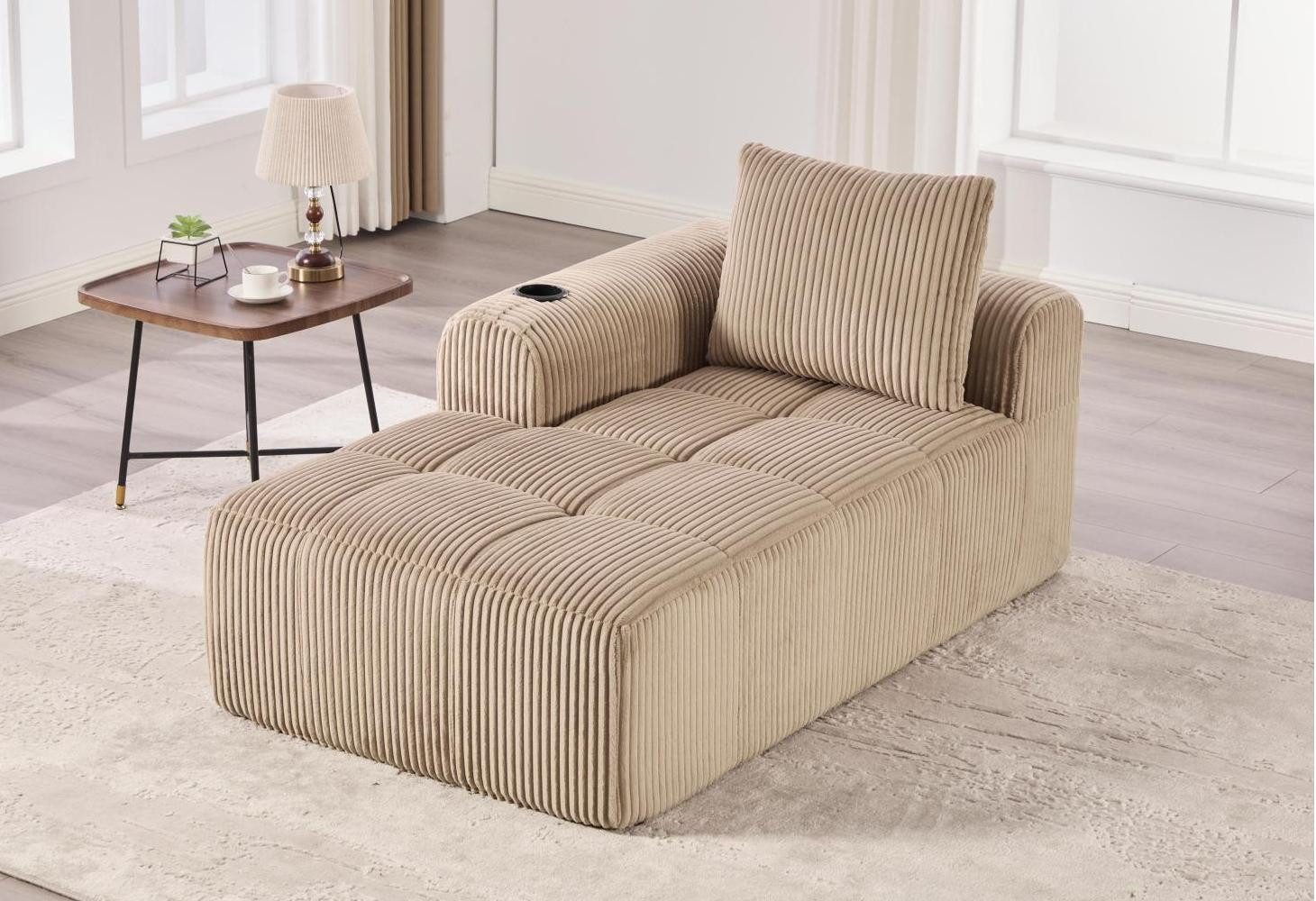 LVHOM Ecksofa Modulares Chaiselongue-Sofa-Set(Polsterliege+Doppelsofa), separat kann, 158x93x61cm(LxBxH), mehr-in-1 Design,Kombinierbar zu L-Form, U-Form, Bett, Ecksofa, für Wohnzimmer,Schlafzimmer,Gästezimmer,Jugendzimmer,Büro,Spielzimmer
