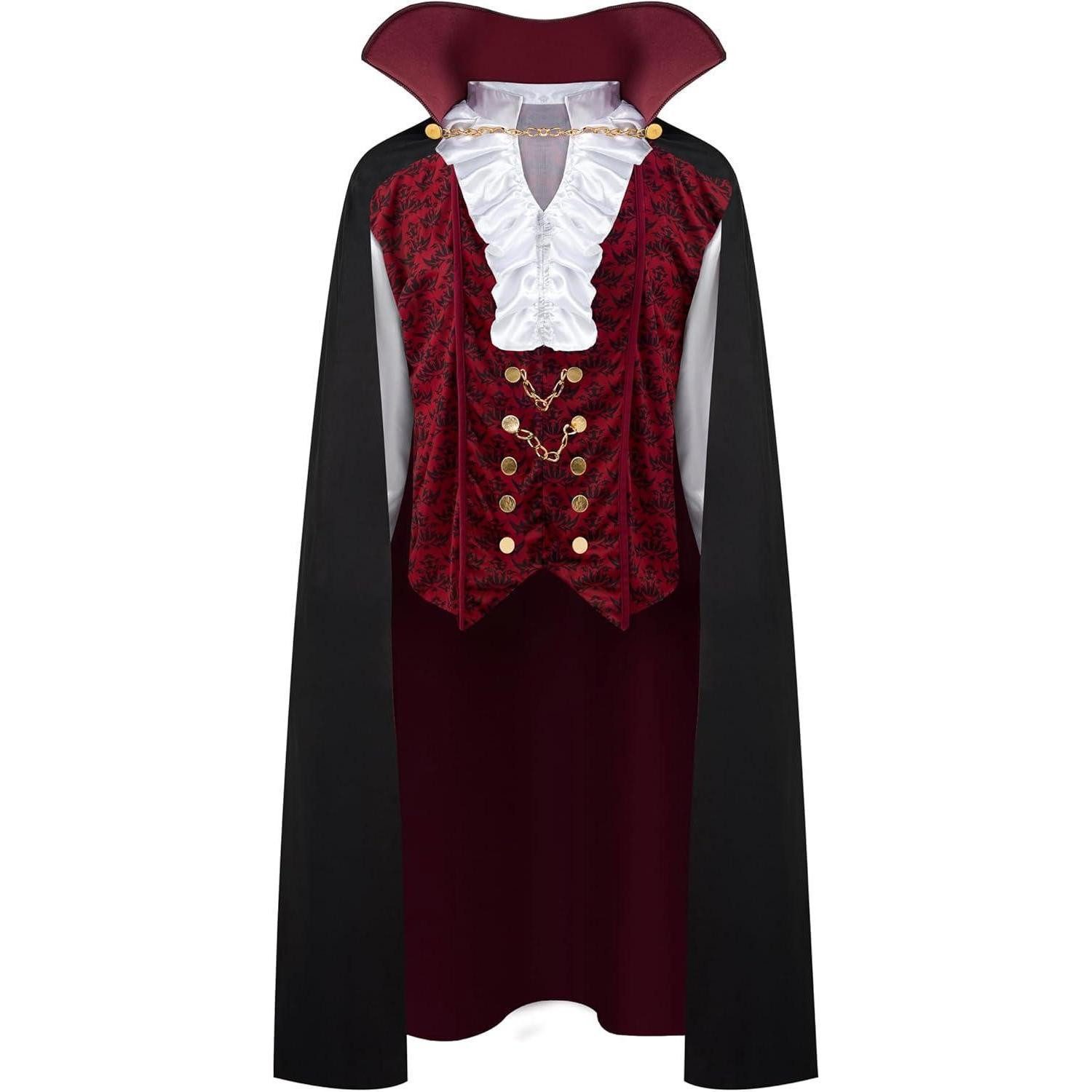 LuxusKollektion Vampir-Kostüm Kostüm Mittelalter Vampir Herren Halloween Cosplay Rot M