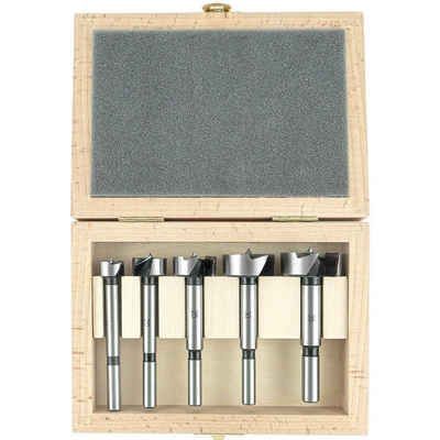 ENT European Norm Tools Holzbohrer 40305 5-tlg. Forstnerbohrer-Set Premium, in Ø 15 - 35 mm - Werkzeugstahl