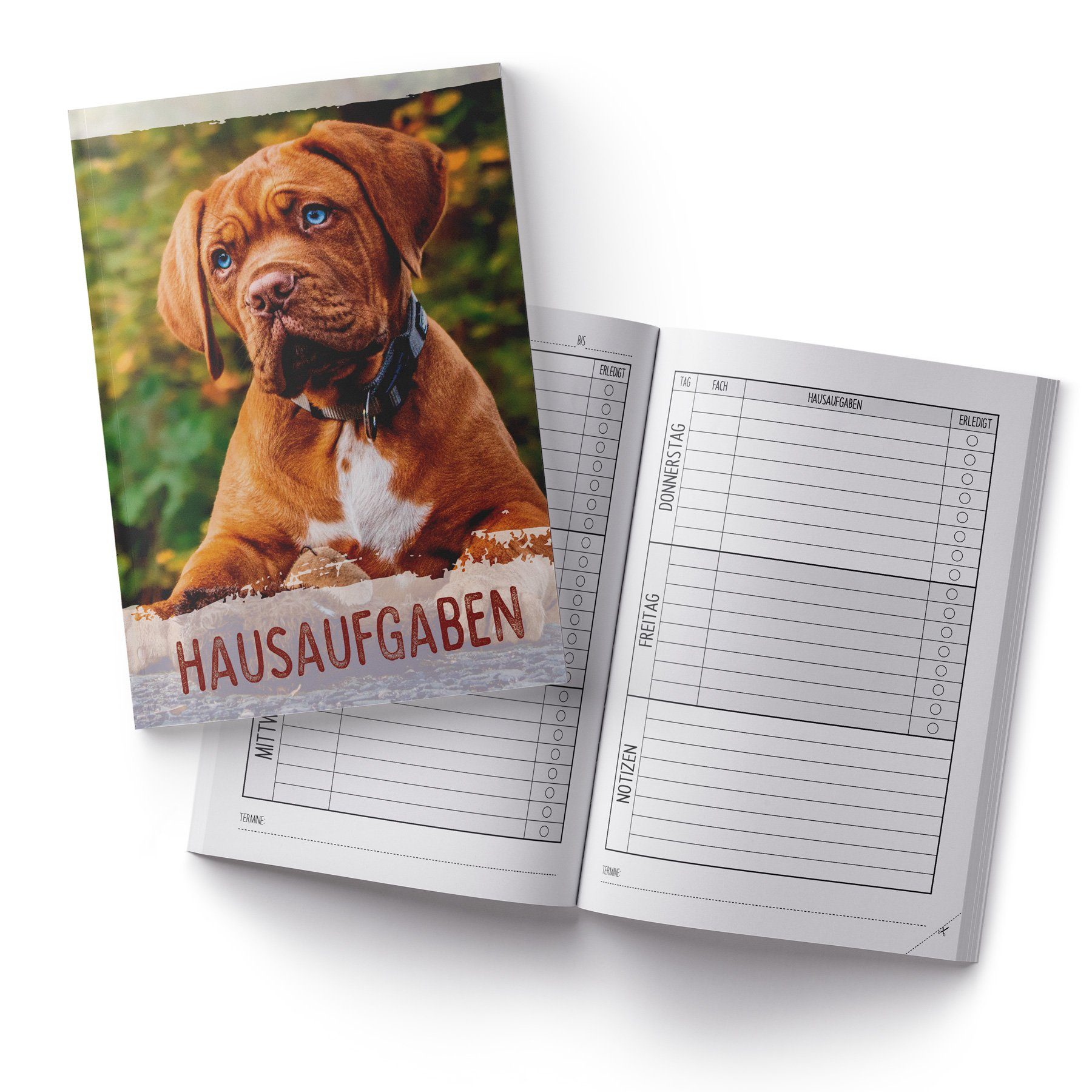 itenga Notizheft itenga Hausaufgabenheft Hund (Motiv 20) DIN A5, 96 Seiten