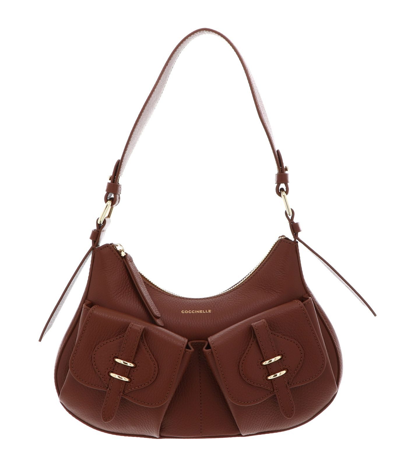 COCCINELLE Schultertasche Shoulder Bag Grained Leather, aus echtem Rindsleder