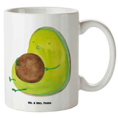 Mr. & Mrs. Panda Tasse Avocado pfeift - Weiß - Geschenk, Gesund, Grosse Kaffeetasse, XL Teet, XL Tasse Keramik