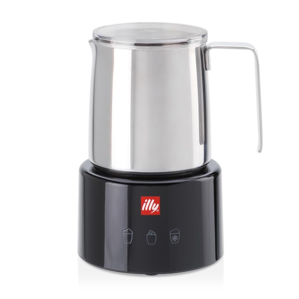 Illy Milchaufschäumer Milchaufschäumer Edelstahl schwarz, Temperatur einstellbar