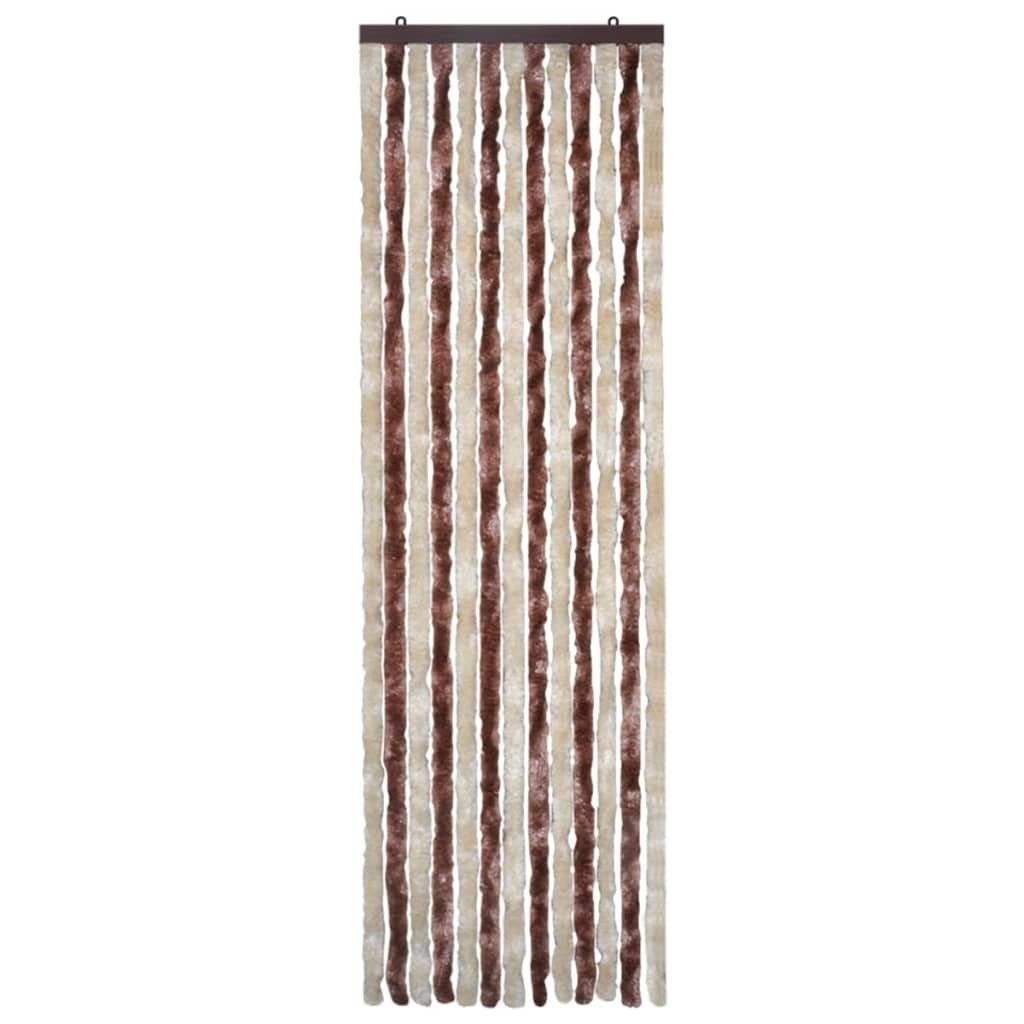 vidaXL Insektenschutz-Vorhang Insektenschutz-Vorhang Beige und Hellbraun 56x185 cm Chenille