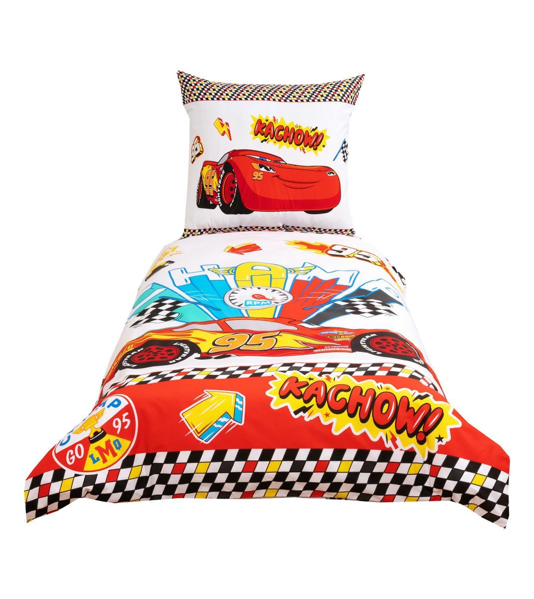 JACK Kinderbettwäsche Cars Champ Disney 135x200cm Auto, Renforcé, 2 teilig, günstig online kaufen