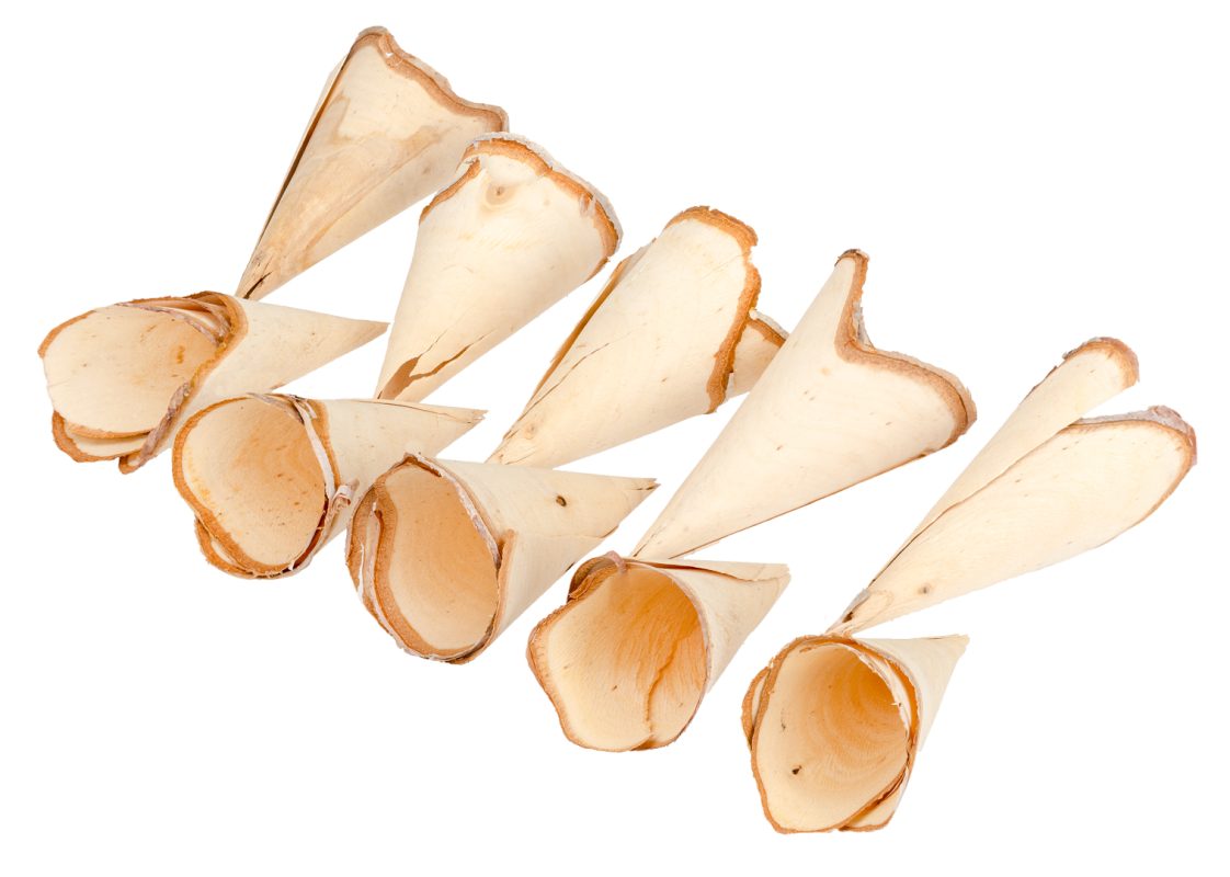 NaDeco Bastelnaturmaterial Holz Tüten 10 Stück ca. 10-14cm