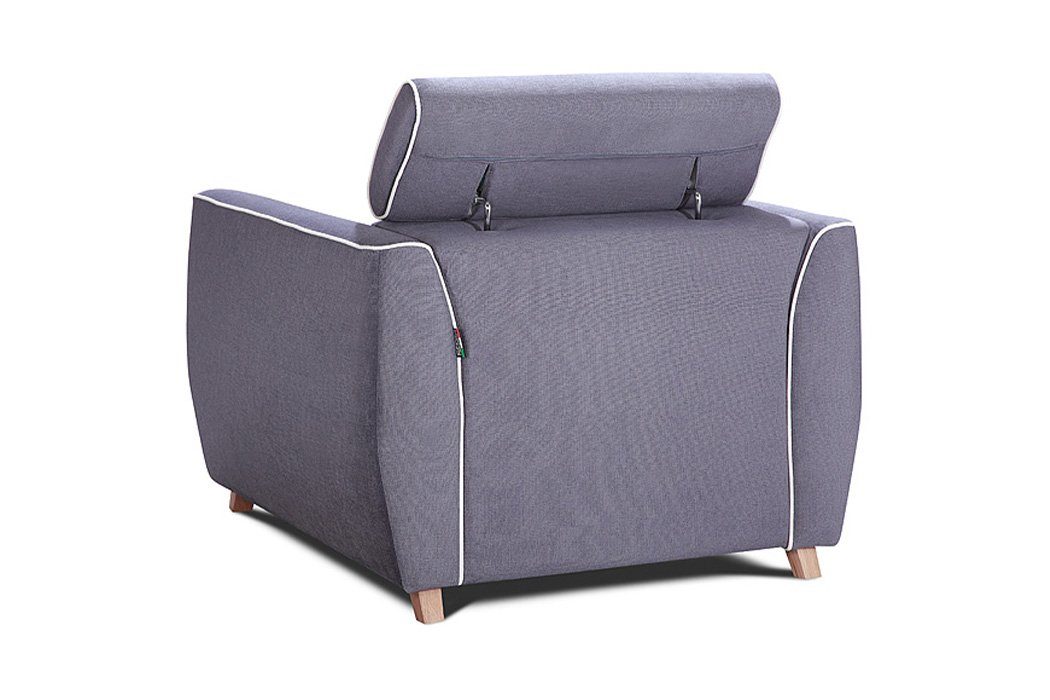 Sessel Club Fernseh Stuhl Polster Sessel, Lounge JVmoebel Textil Relax Stoff 1Sitzer 1er Designer