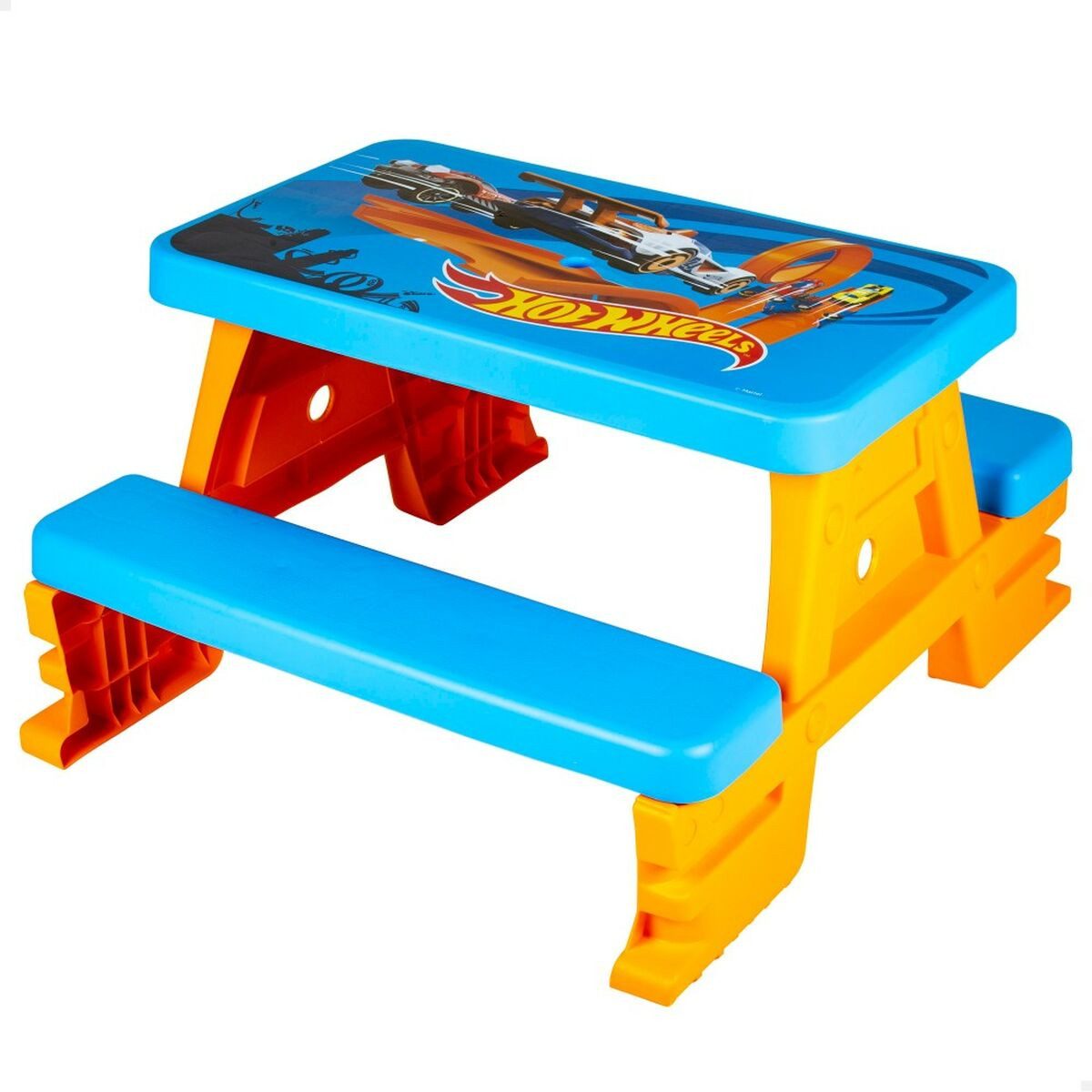 Hot Wheels Kindersitzgruppe Kindertisch Gartentisch Sitzgruppe Picknicktisch Hot Wheels blau